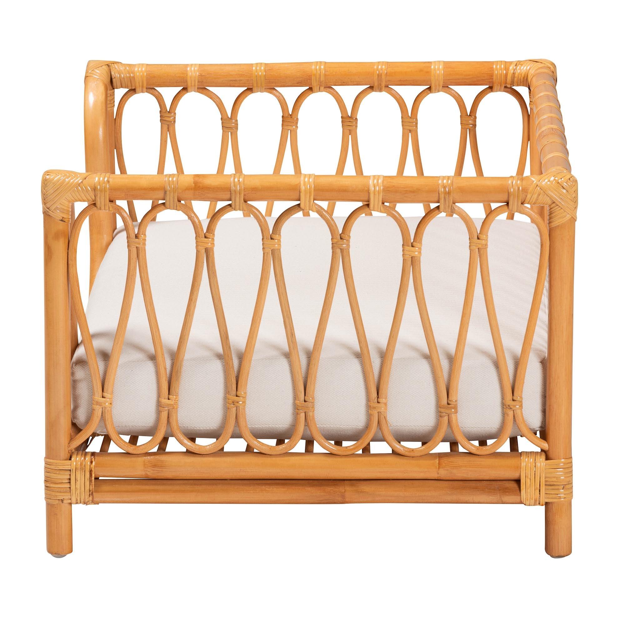 bali & pari Kierra Bohemian Honey Rattan Pet Bed