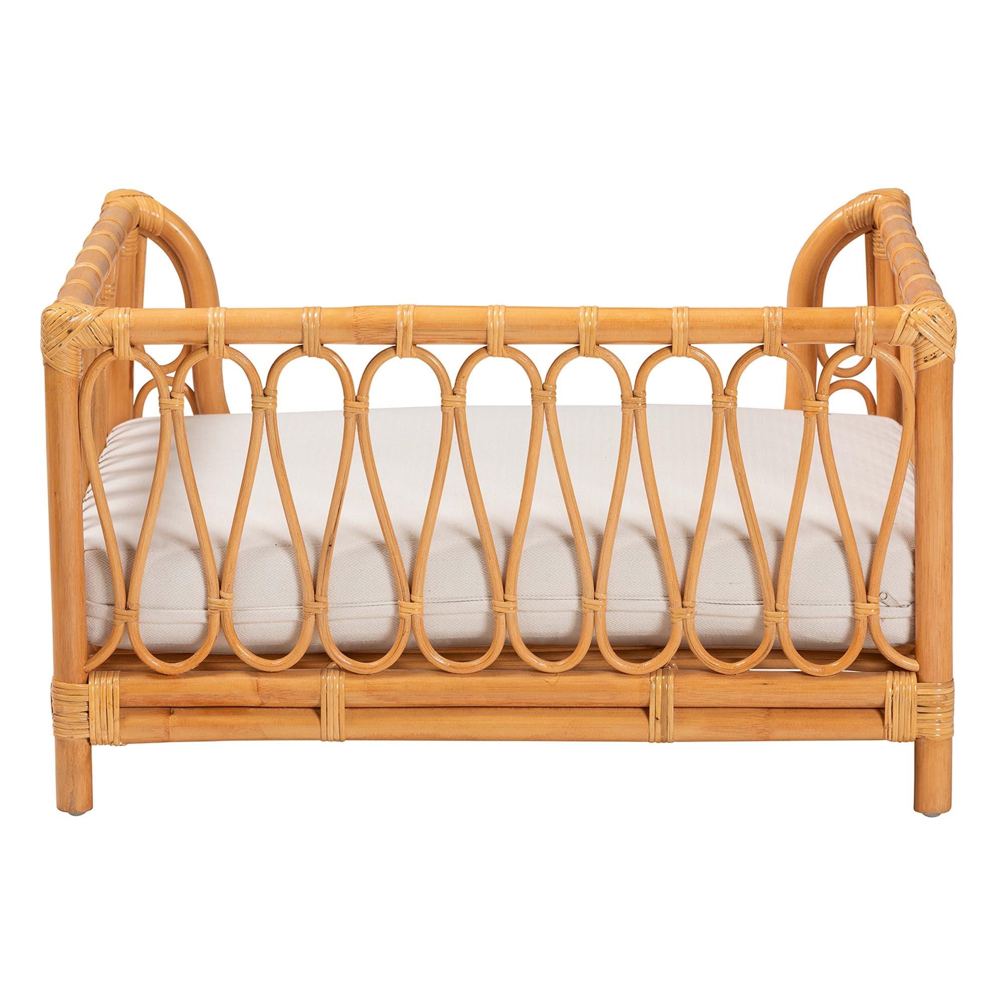 bali & pari Kierra Bohemian Honey Rattan Pet Bed