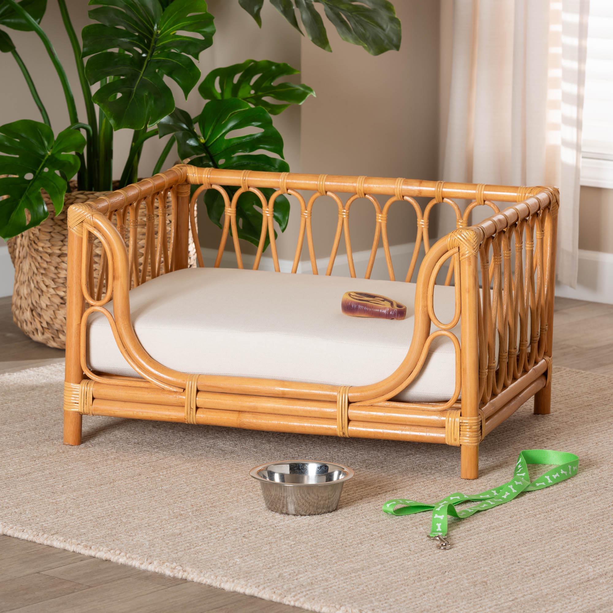 bali & pari Kierra Bohemian Honey Rattan Pet Bed