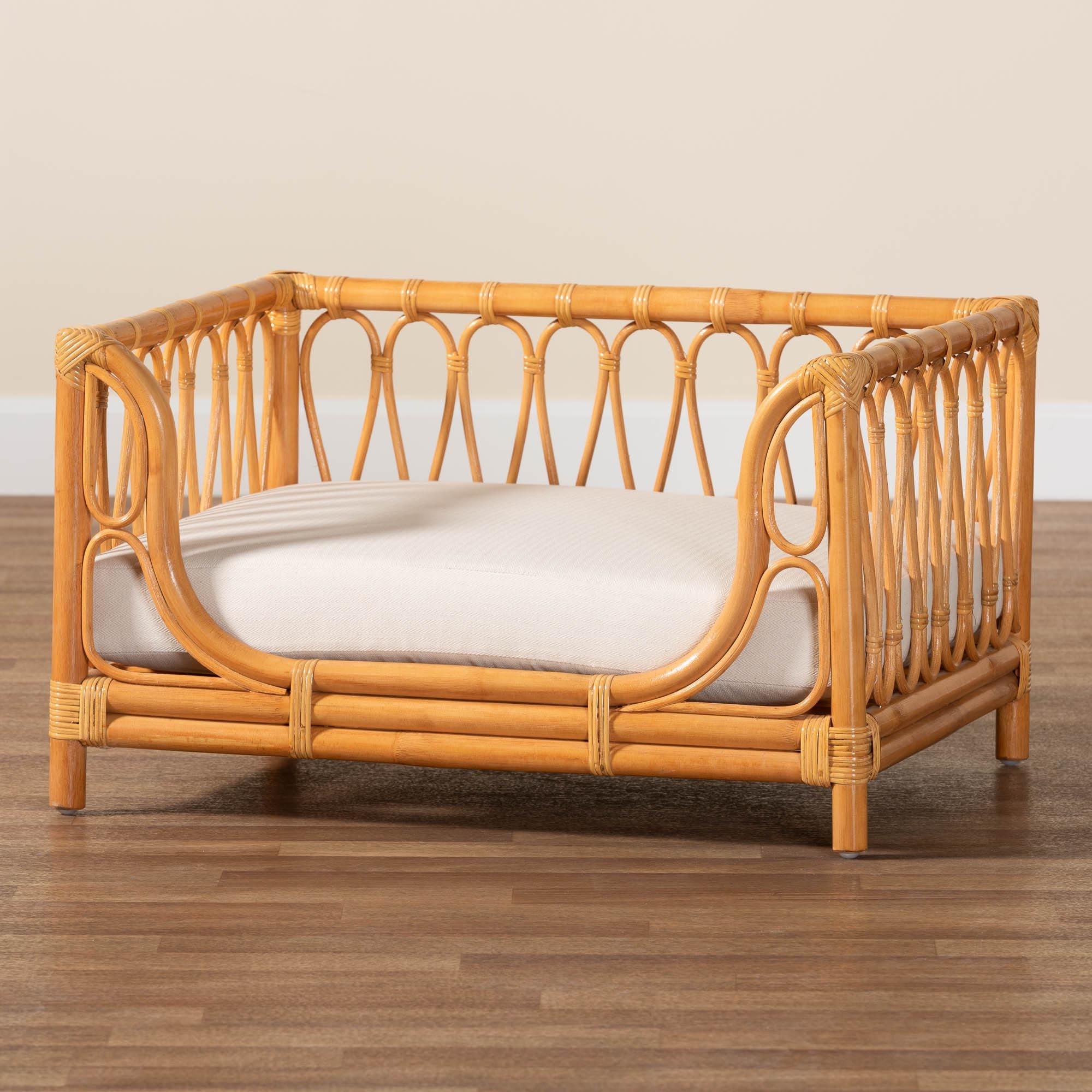 bali & pari Kierra Bohemian Honey Rattan Pet Bed