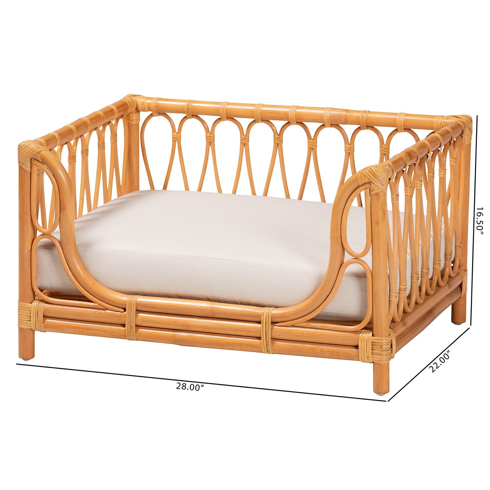 bali & pari Kierra Bohemian Honey Rattan Pet Bed