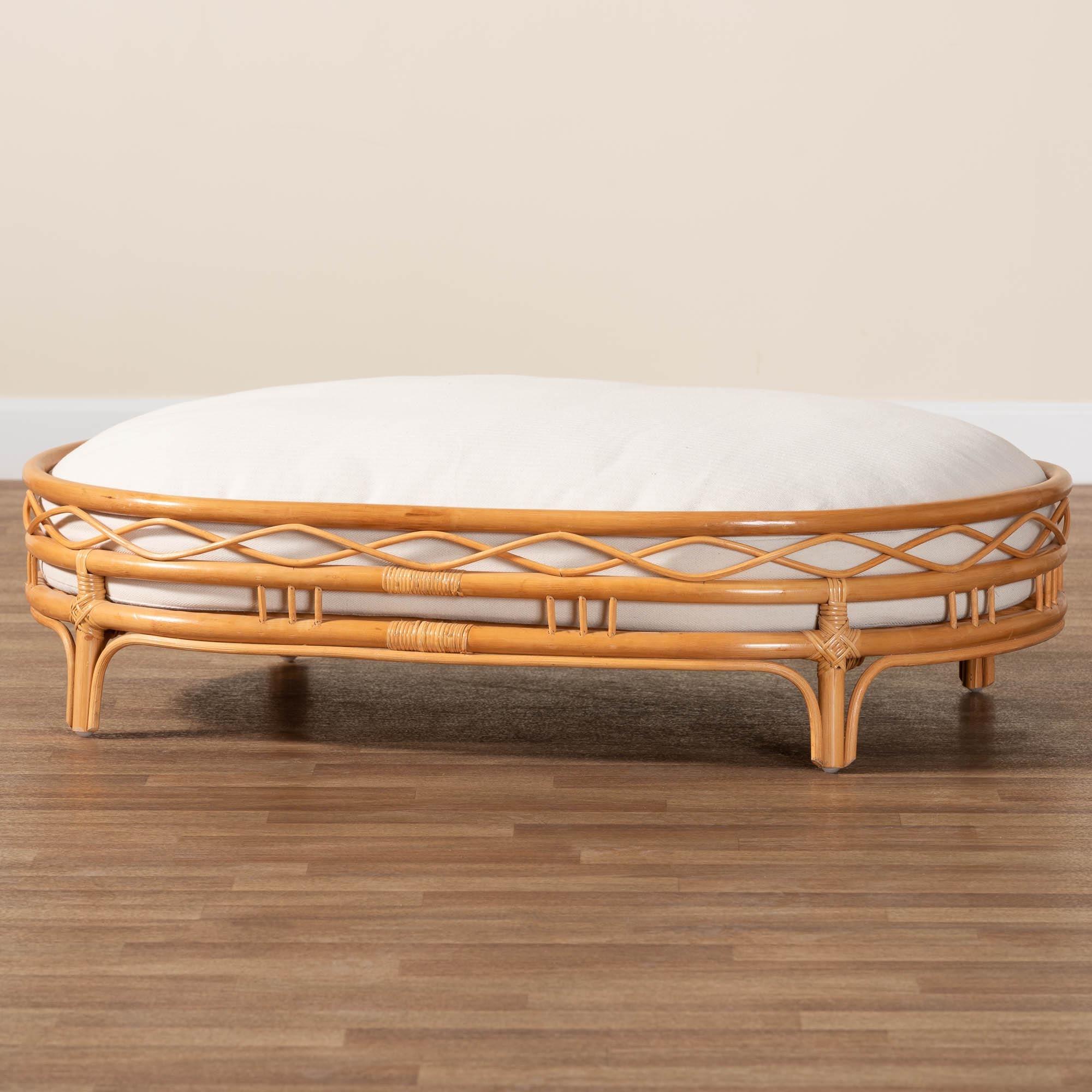 bali & pari Jovia Bohemian Honey Rattan Pet Bed