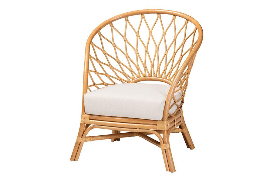 bali & pari Emmeline Bohemian Honey Rattan Accent Chair