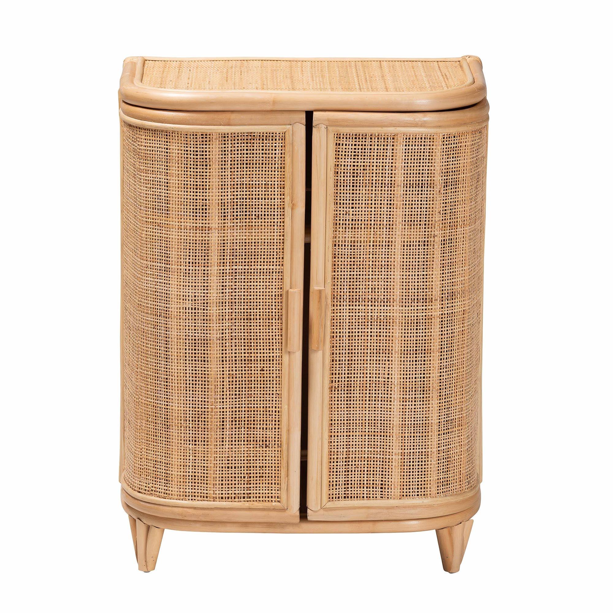 bali & pari Yanka Bohemian Rattan Storage Cabinet