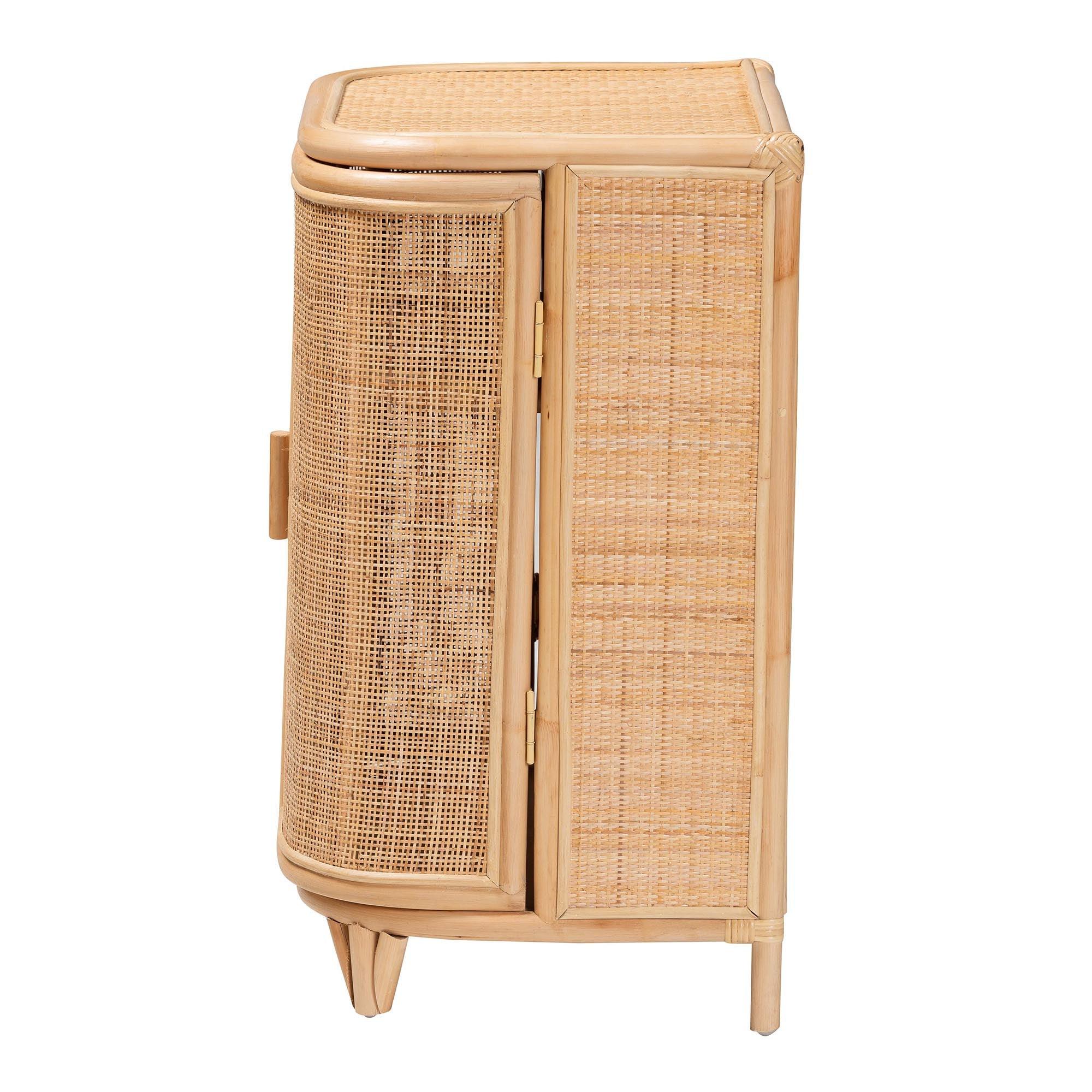 bali & pari Yanka Bohemian Rattan Storage Cabinet