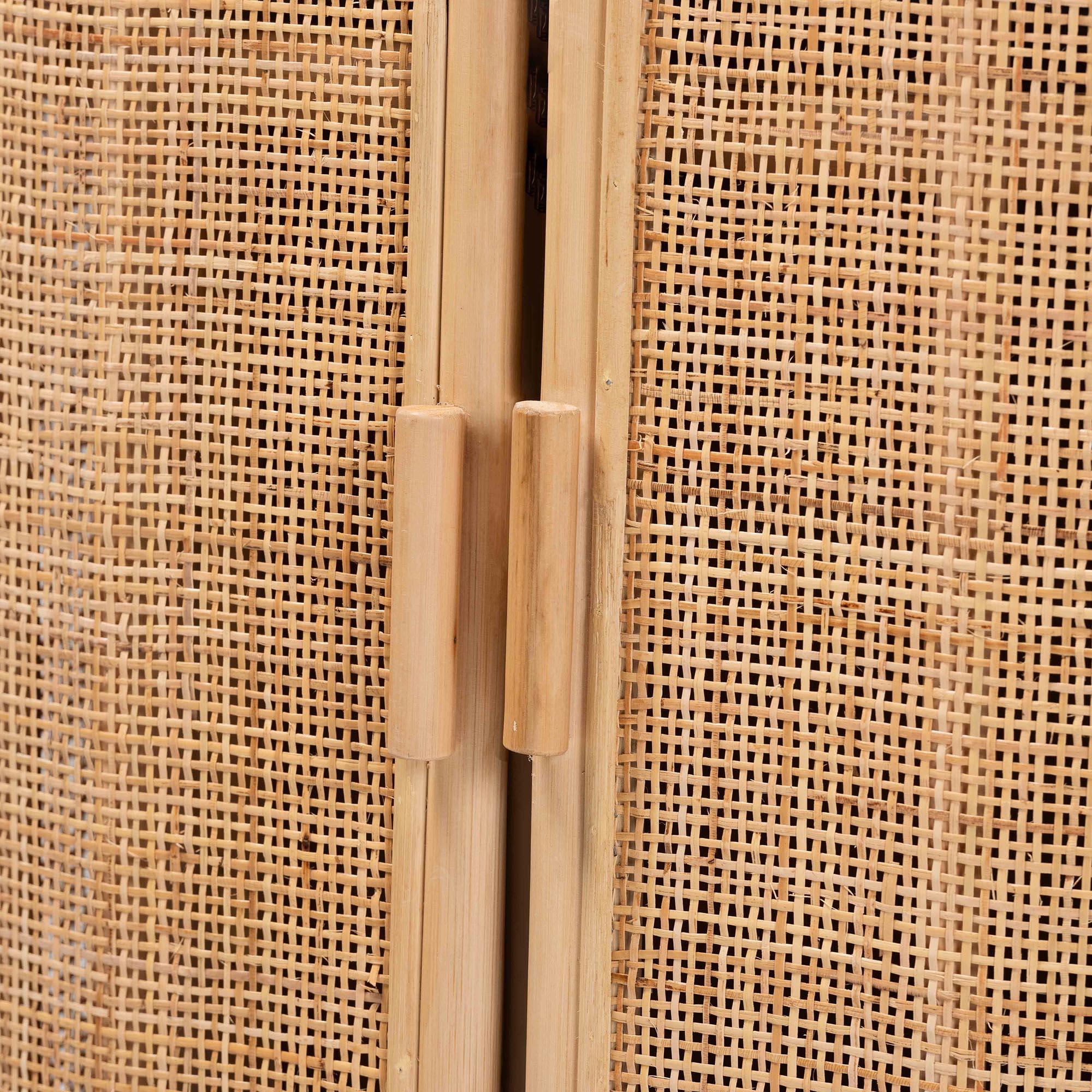 bali & pari Yanka Bohemian Rattan Storage Cabinet