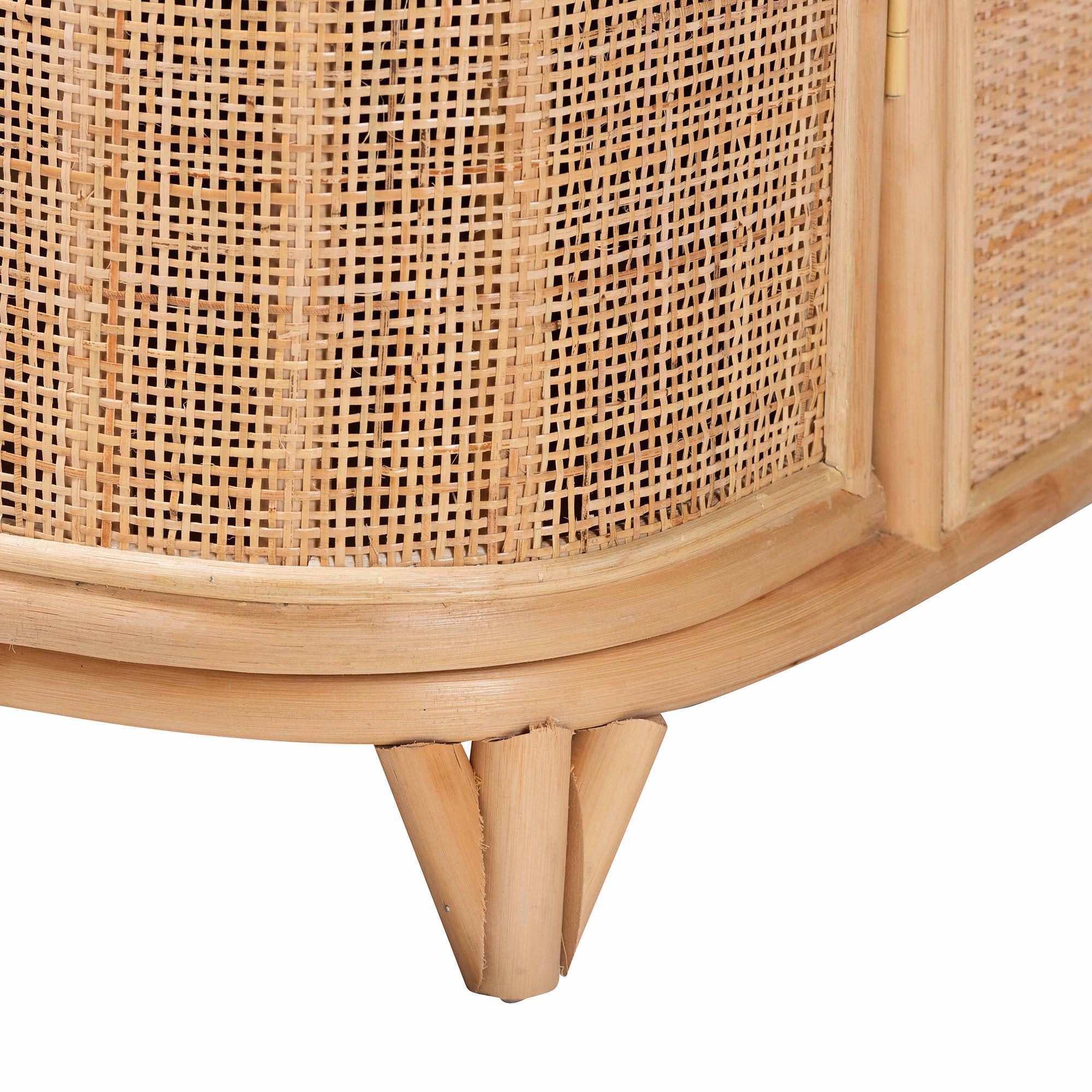 bali & pari Yanka Bohemian Rattan Storage Cabinet