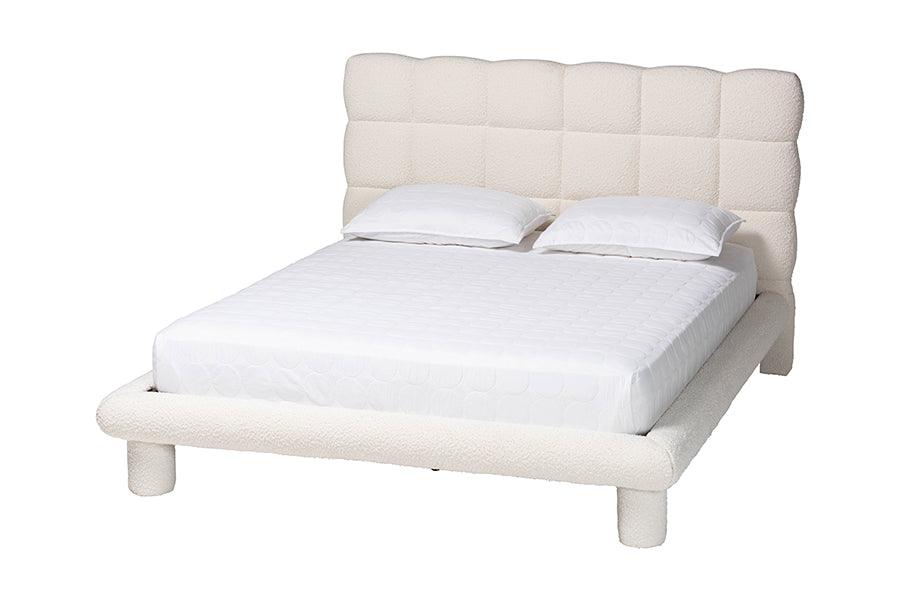 Ralayna Modern Luxe Boucle Fabric Bed