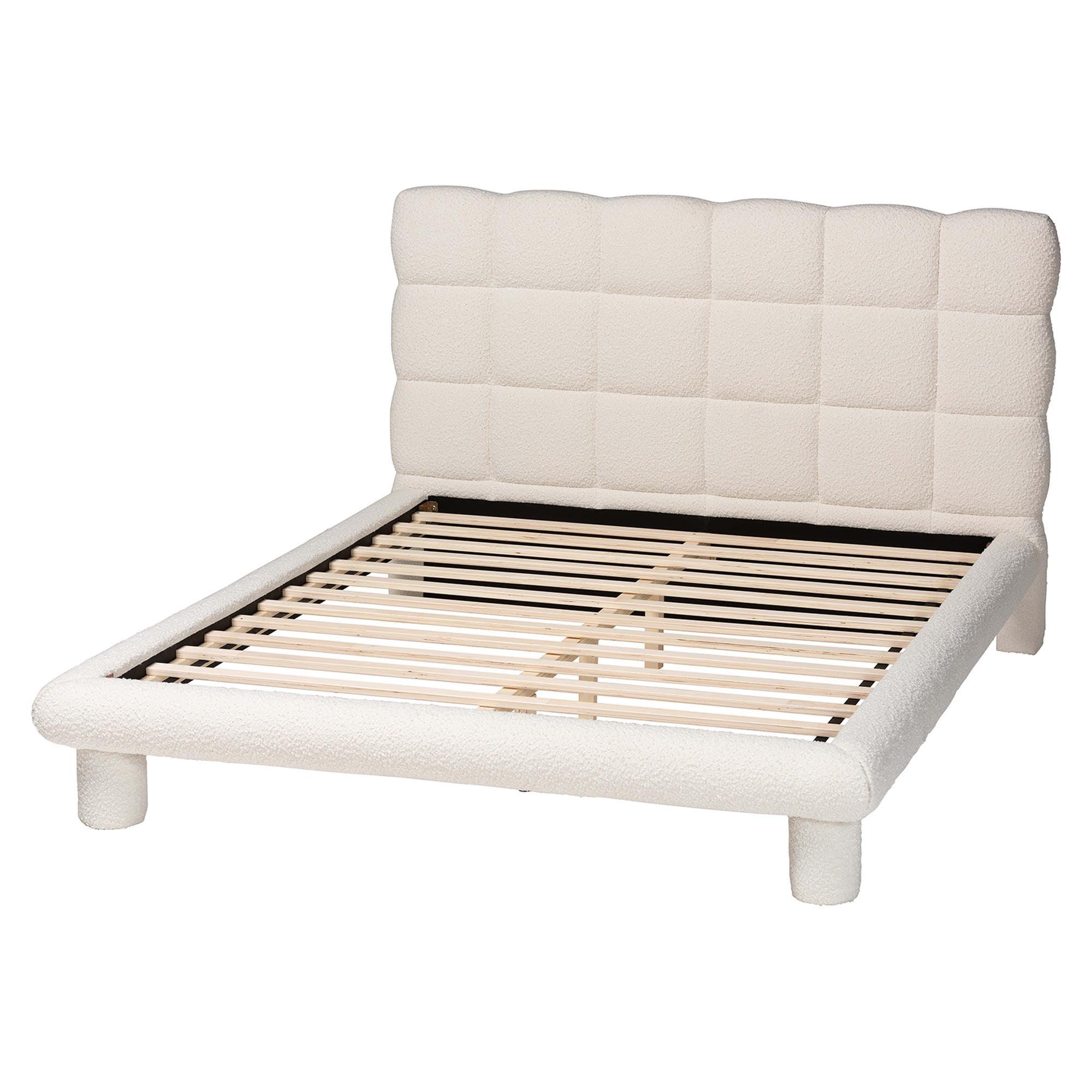 Ralayna Modern Luxe Boucle Fabric Bed