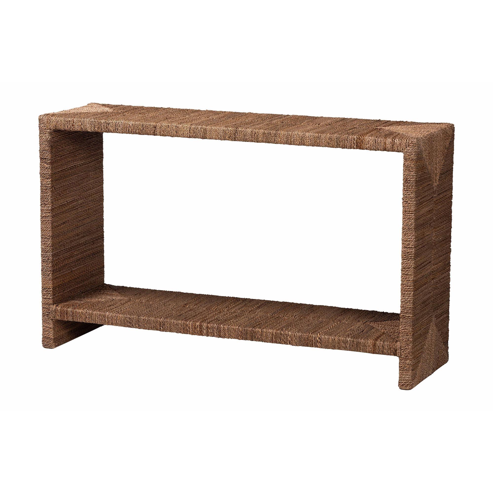 bali & pari Liza Bohemian Seagrass Console Table