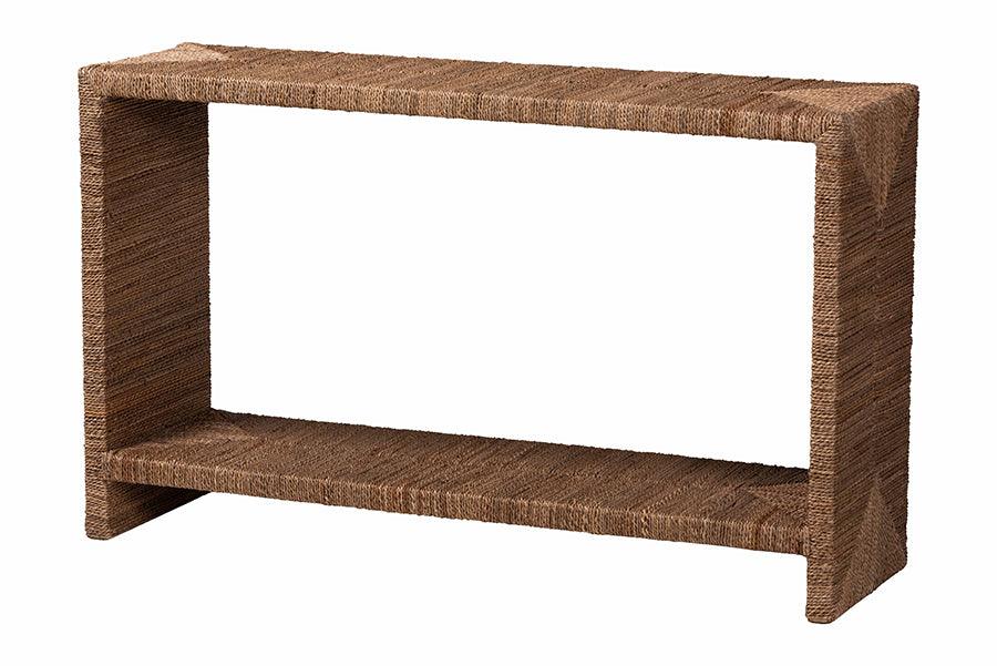 bali & pari Liza Bohemian Seagrass Console Table