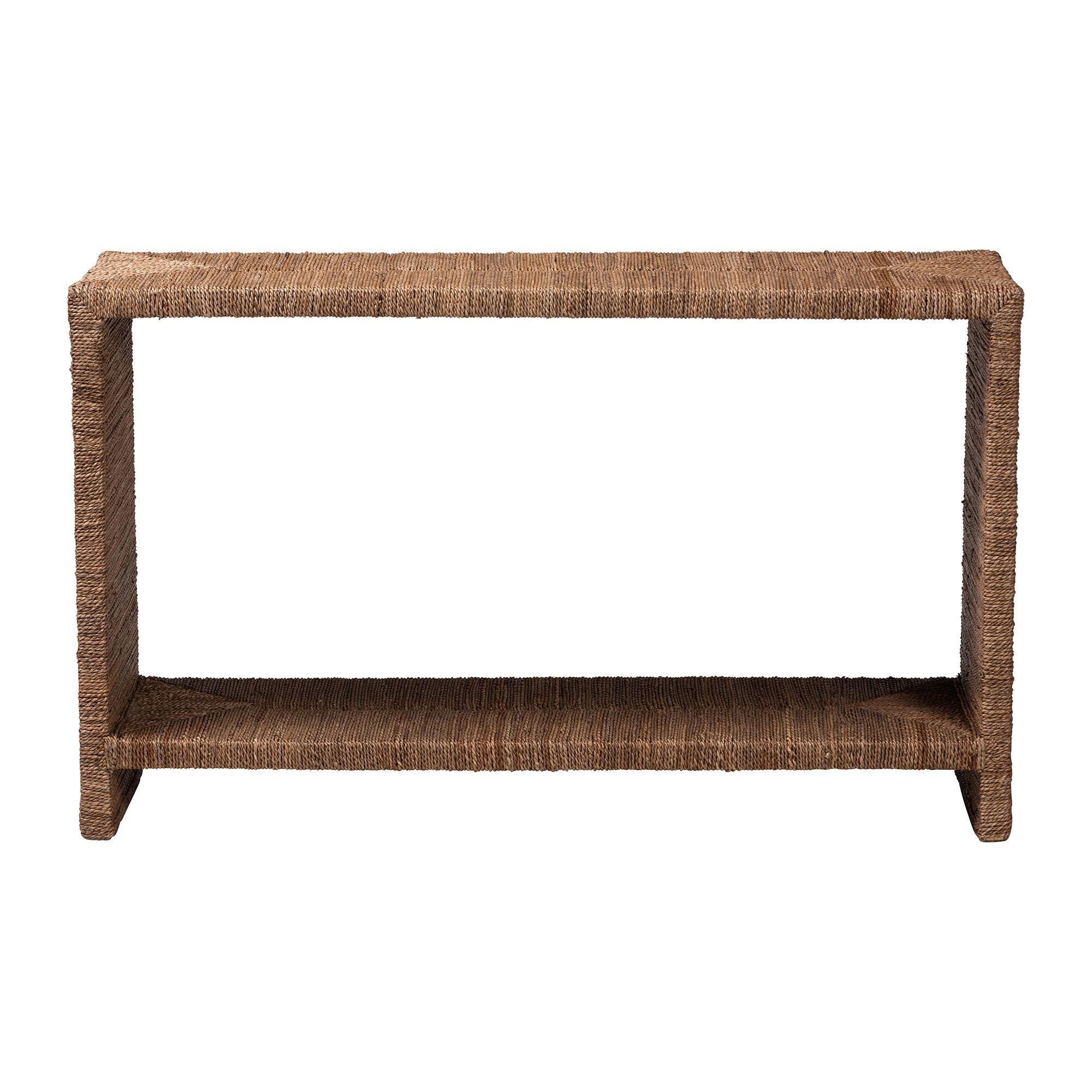 bali & pari Liza Bohemian Seagrass Console Table