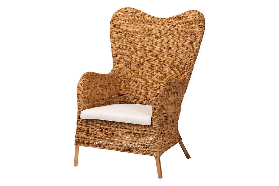 bali & pari Terra Bohemian Light Honey Rattan Arm Chair