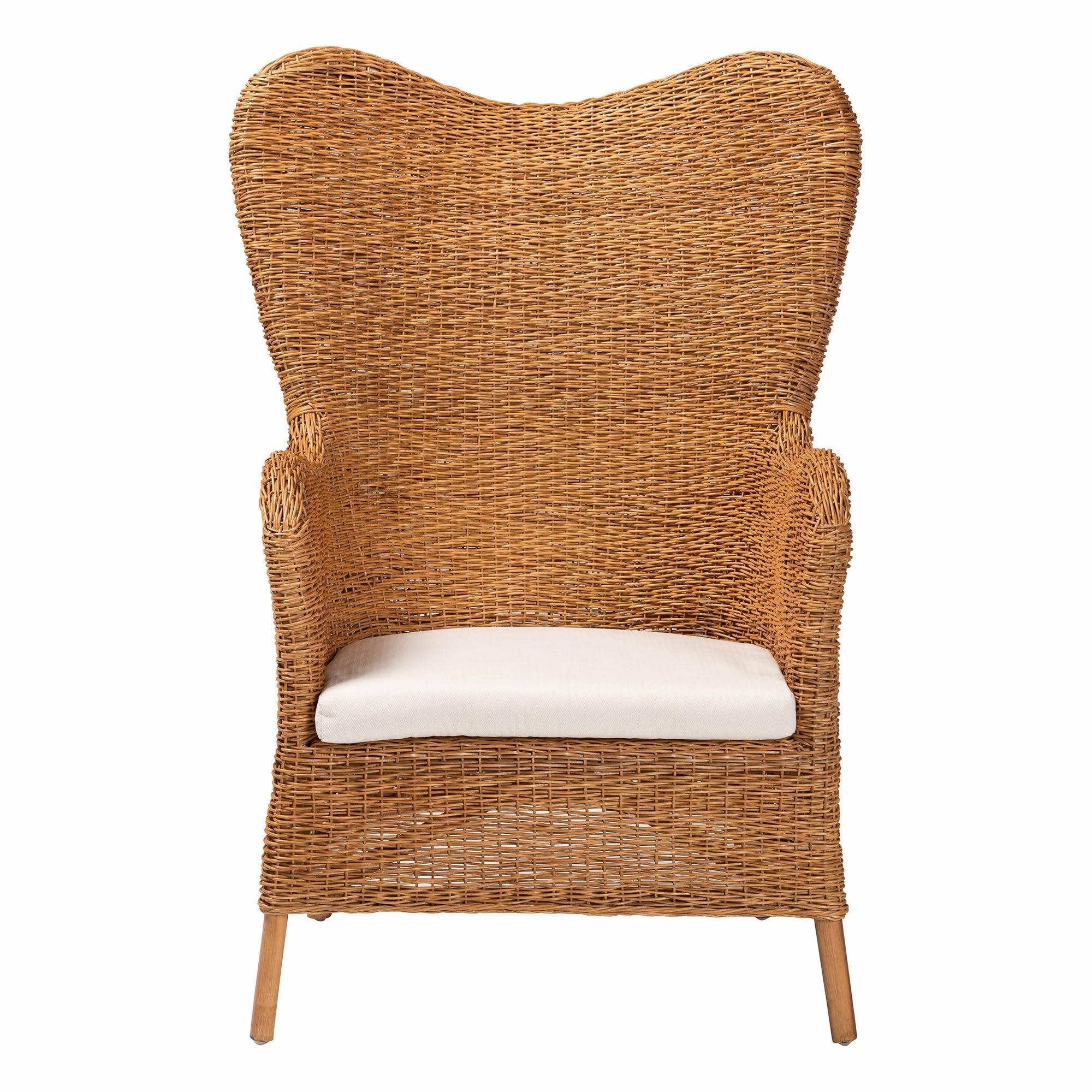 bali & pari Terra Bohemian Light Honey Rattan Arm Chair