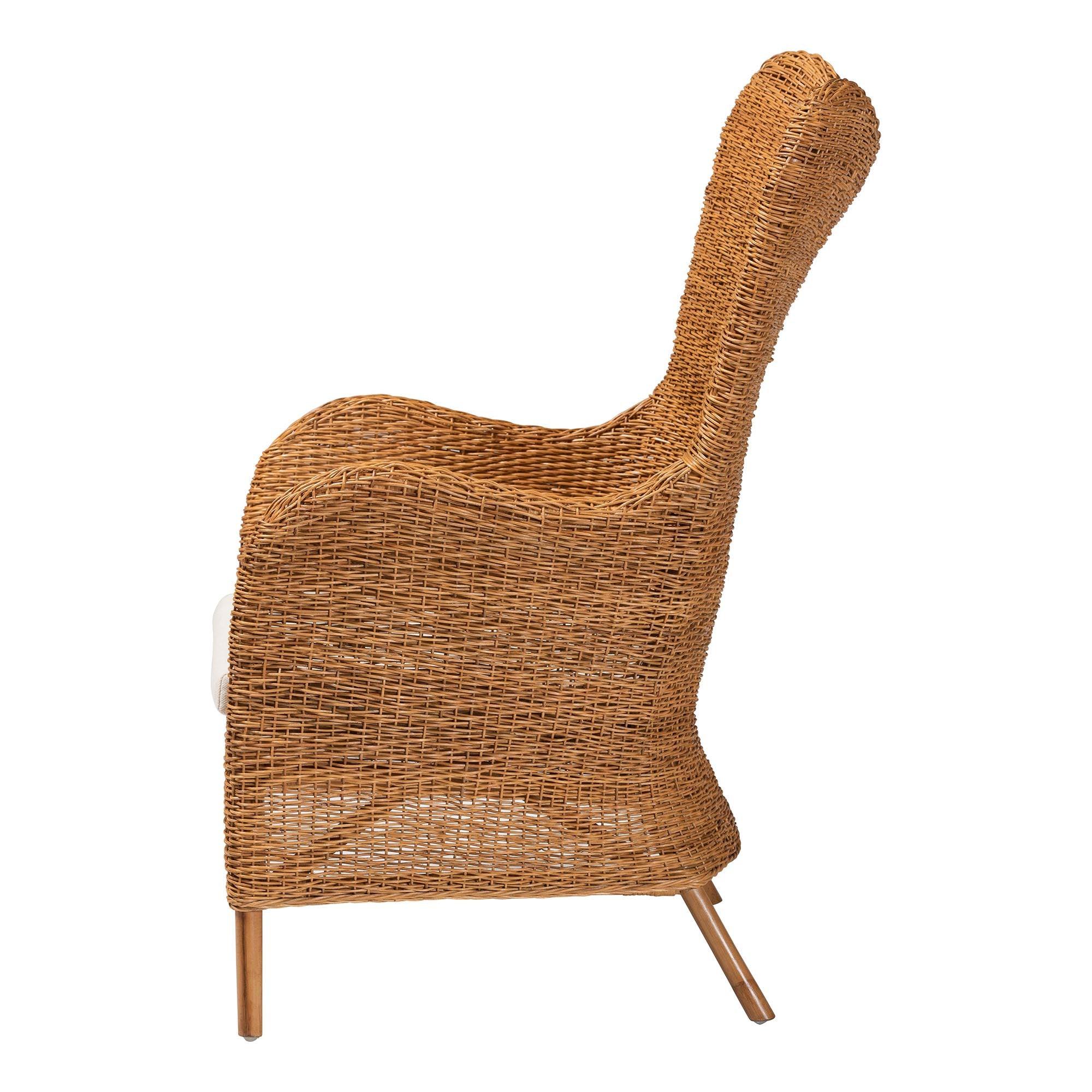 bali & pari Terra Bohemian Light Honey Rattan Arm Chair