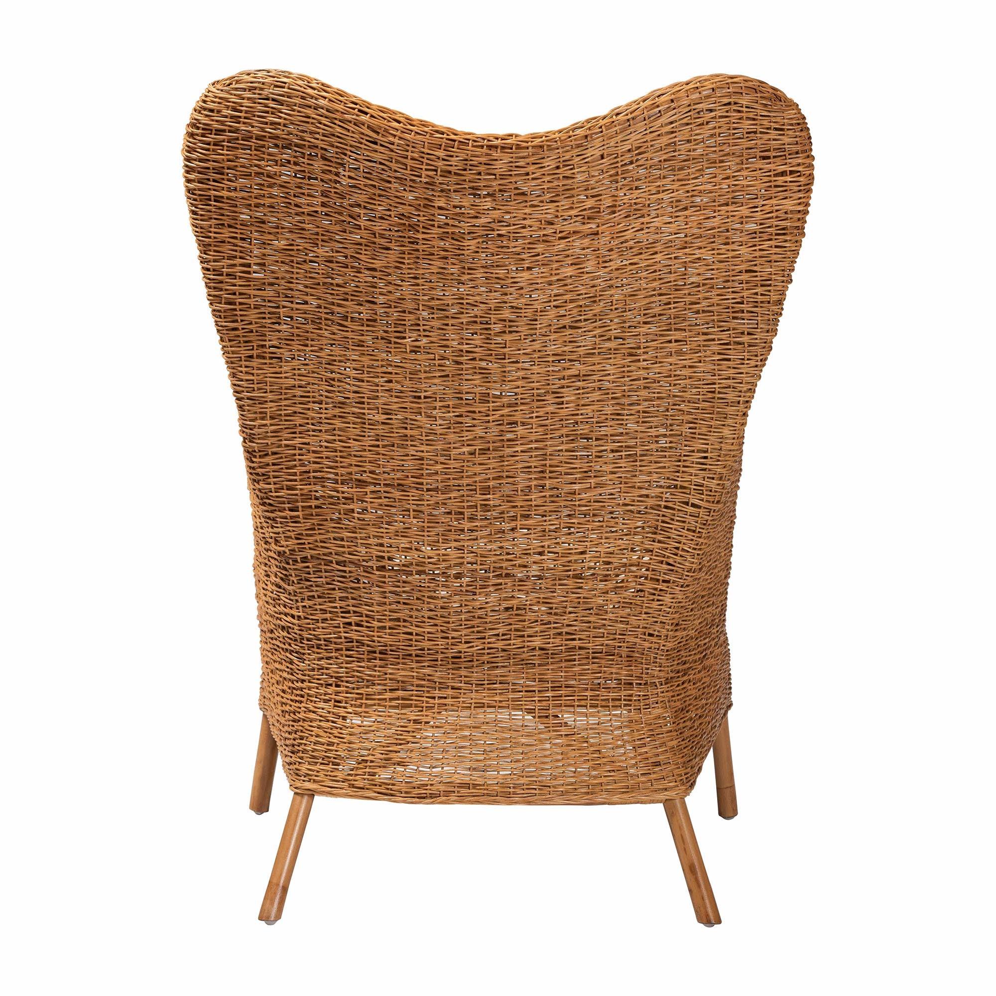 bali & pari Terra Bohemian Light Honey Rattan Arm Chair