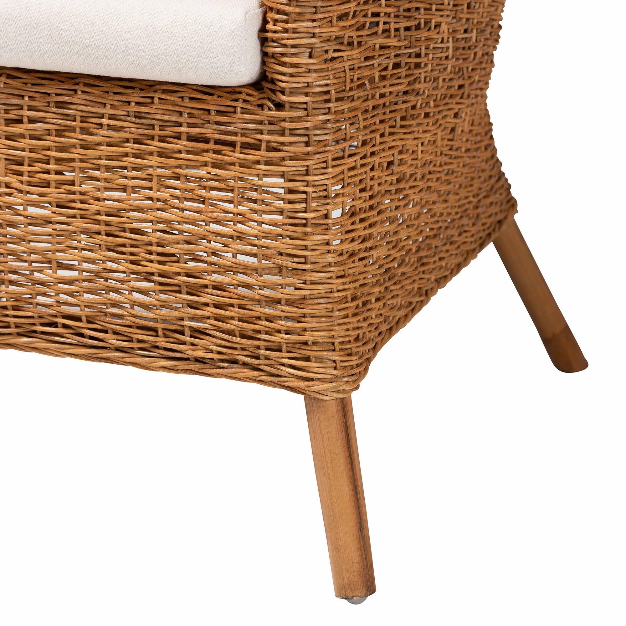 bali & pari Terra Bohemian Light Honey Rattan Arm Chair