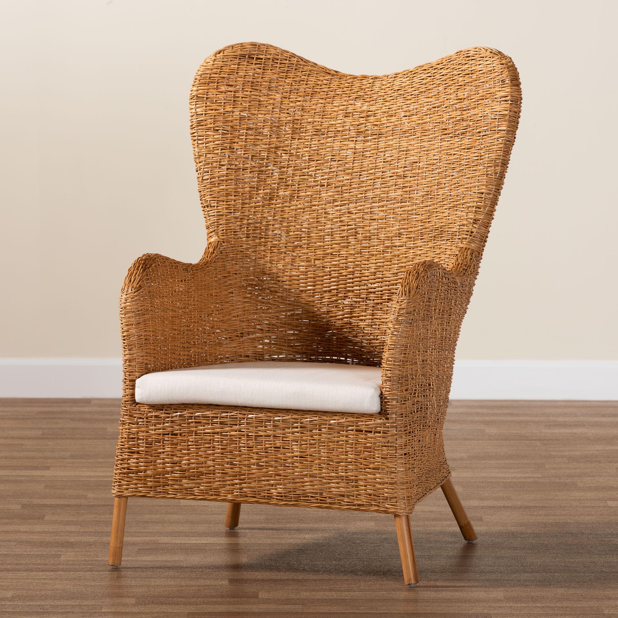 bali & pari Terra Bohemian Light Honey Rattan Arm Chair