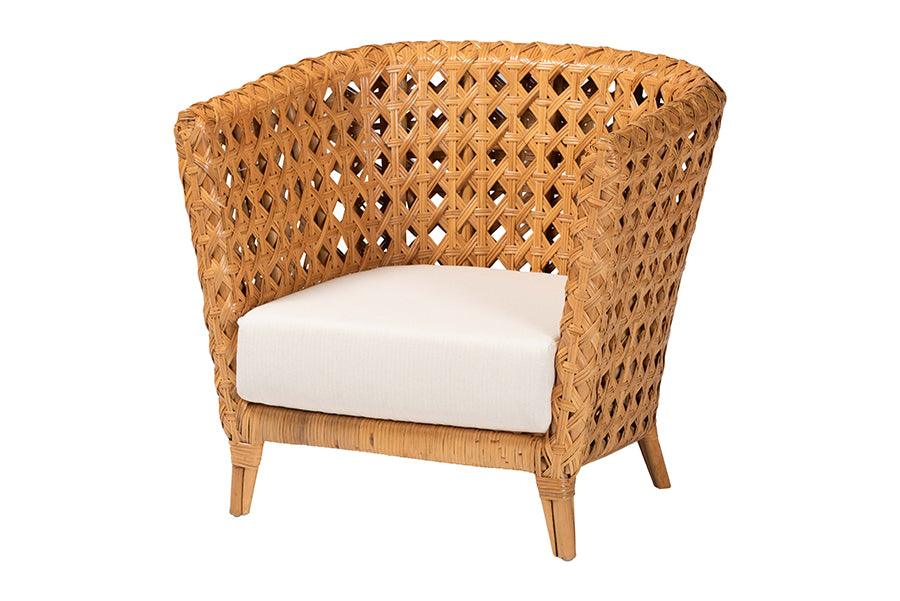 bali & pari Daiwa Bohemian Light Honey Ratan Accent Chair