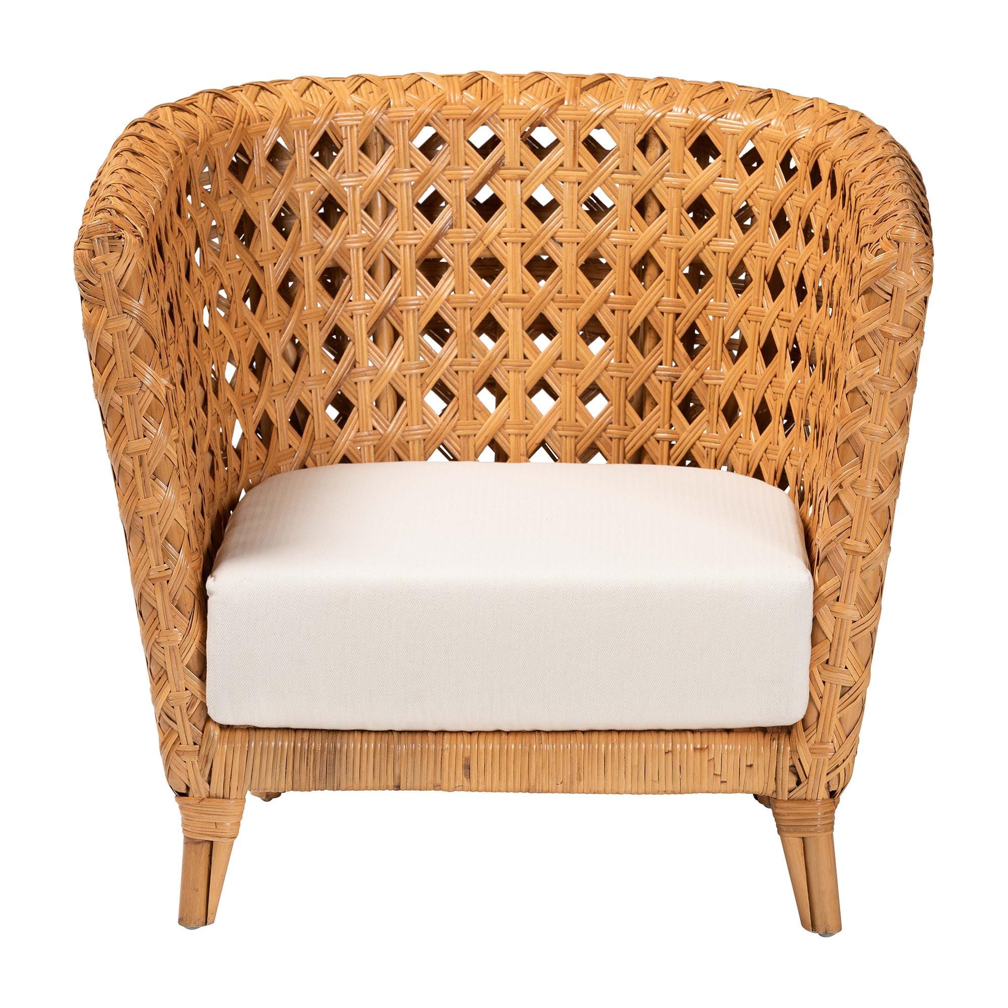 bali & pari Daiwa Bohemian Light Honey Ratan Accent Chair