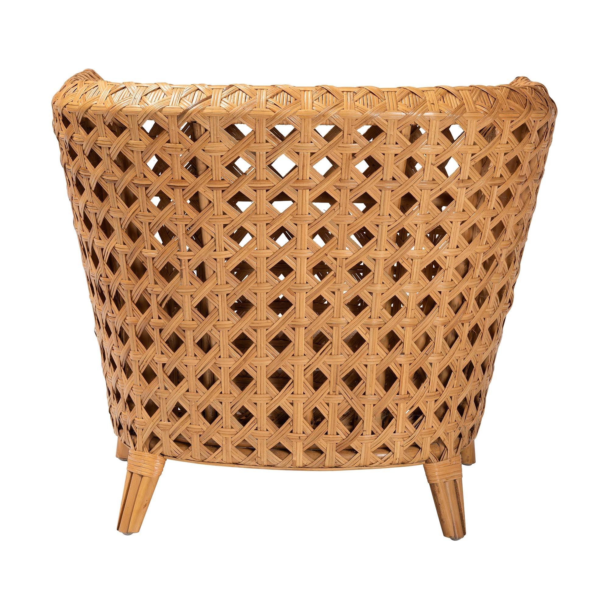 bali & pari Daiwa Bohemian Light Honey Ratan Accent Chair