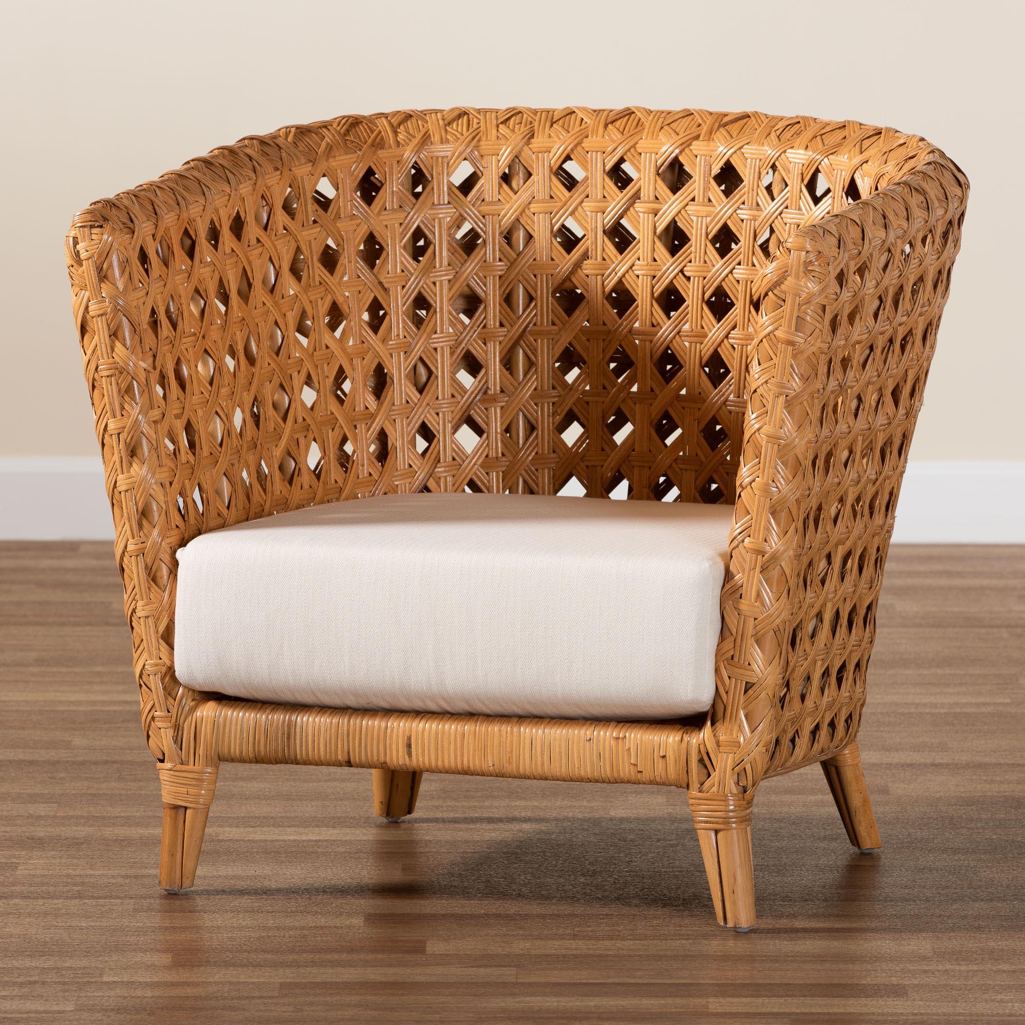 bali & pari Daiwa Bohemian Light Honey Ratan Accent Chair