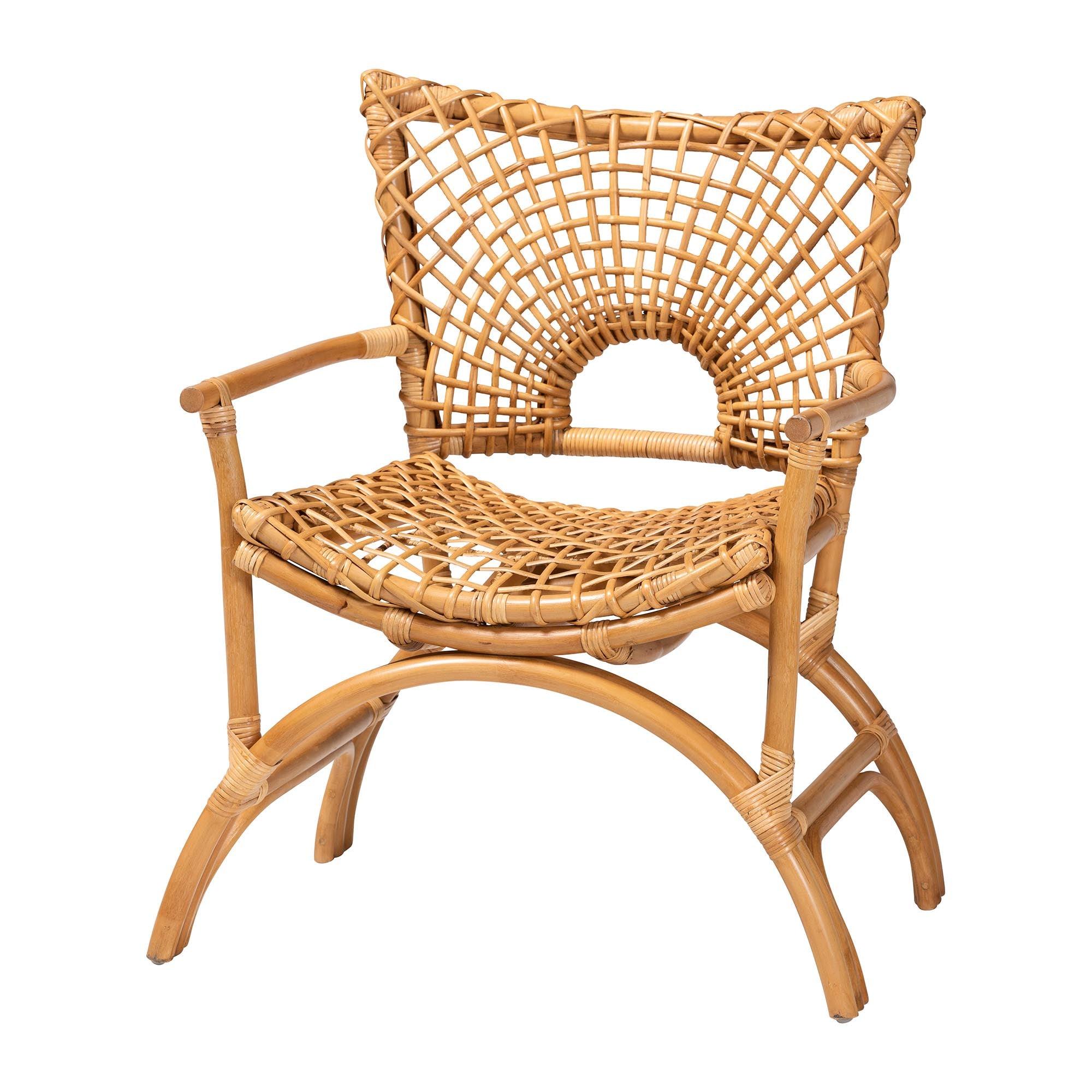 bali & pari Mamba Bohemian Rattan Arm Chair