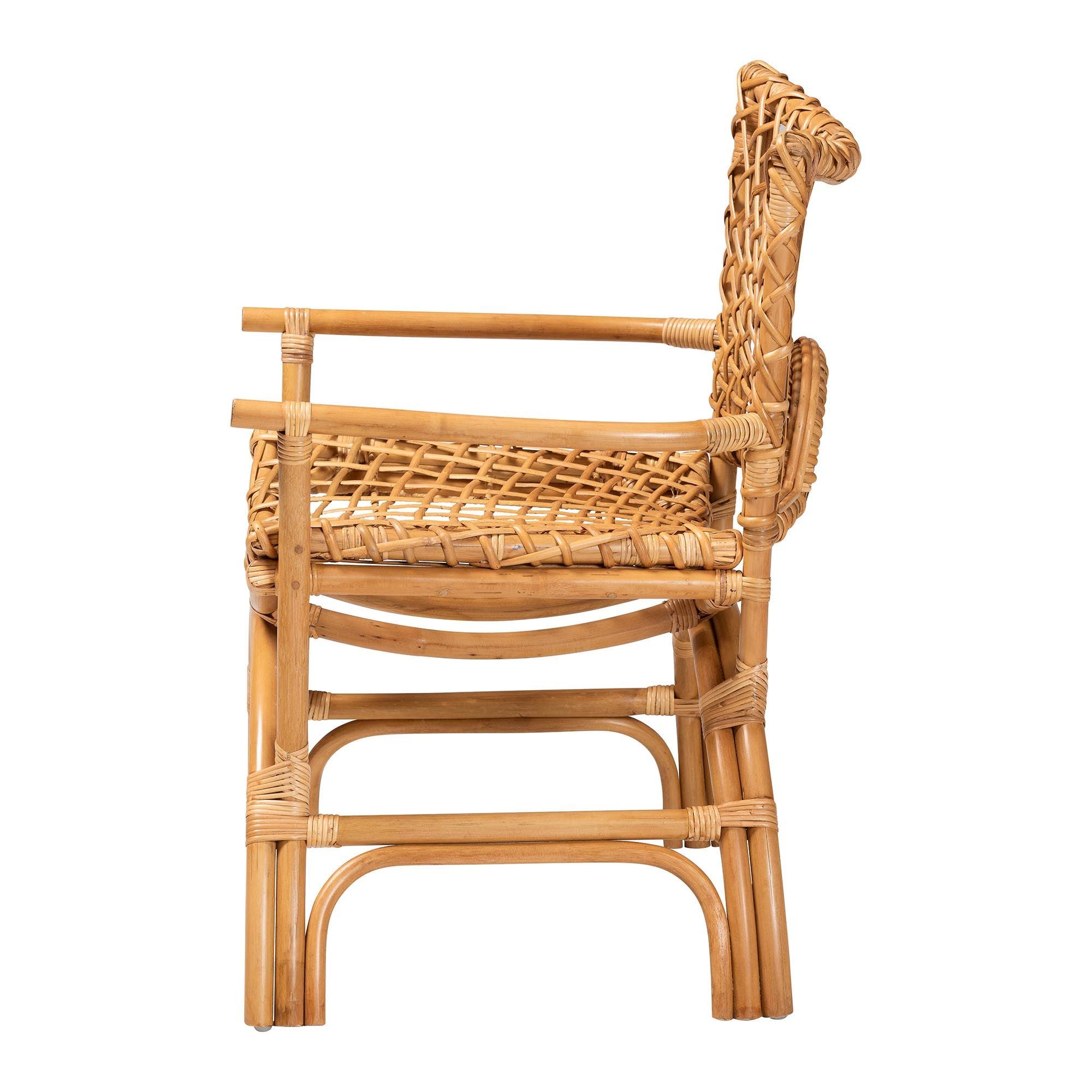 bali & pari Mamba Bohemian Rattan Arm Chair