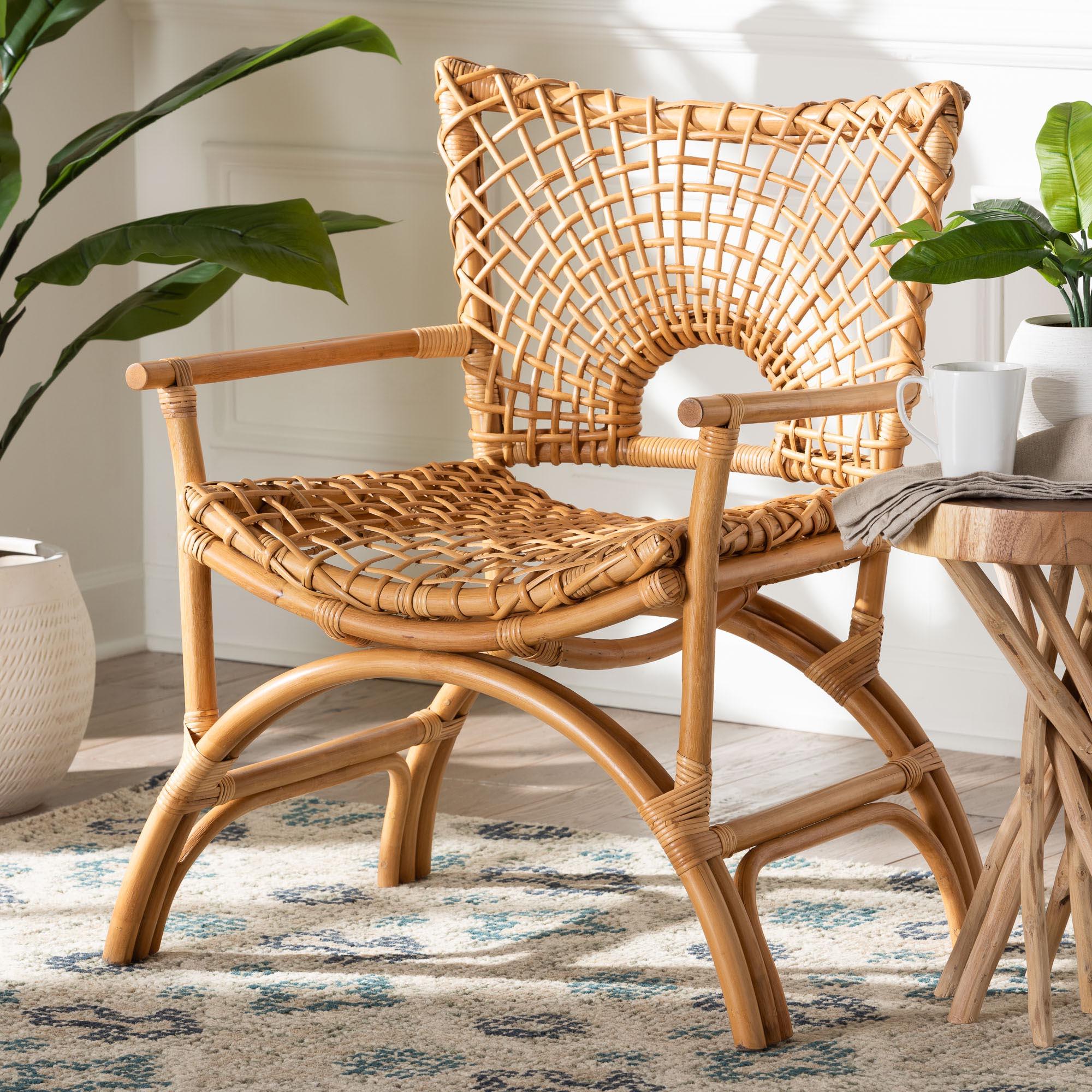 bali & pari Mamba Bohemian Rattan Arm Chair