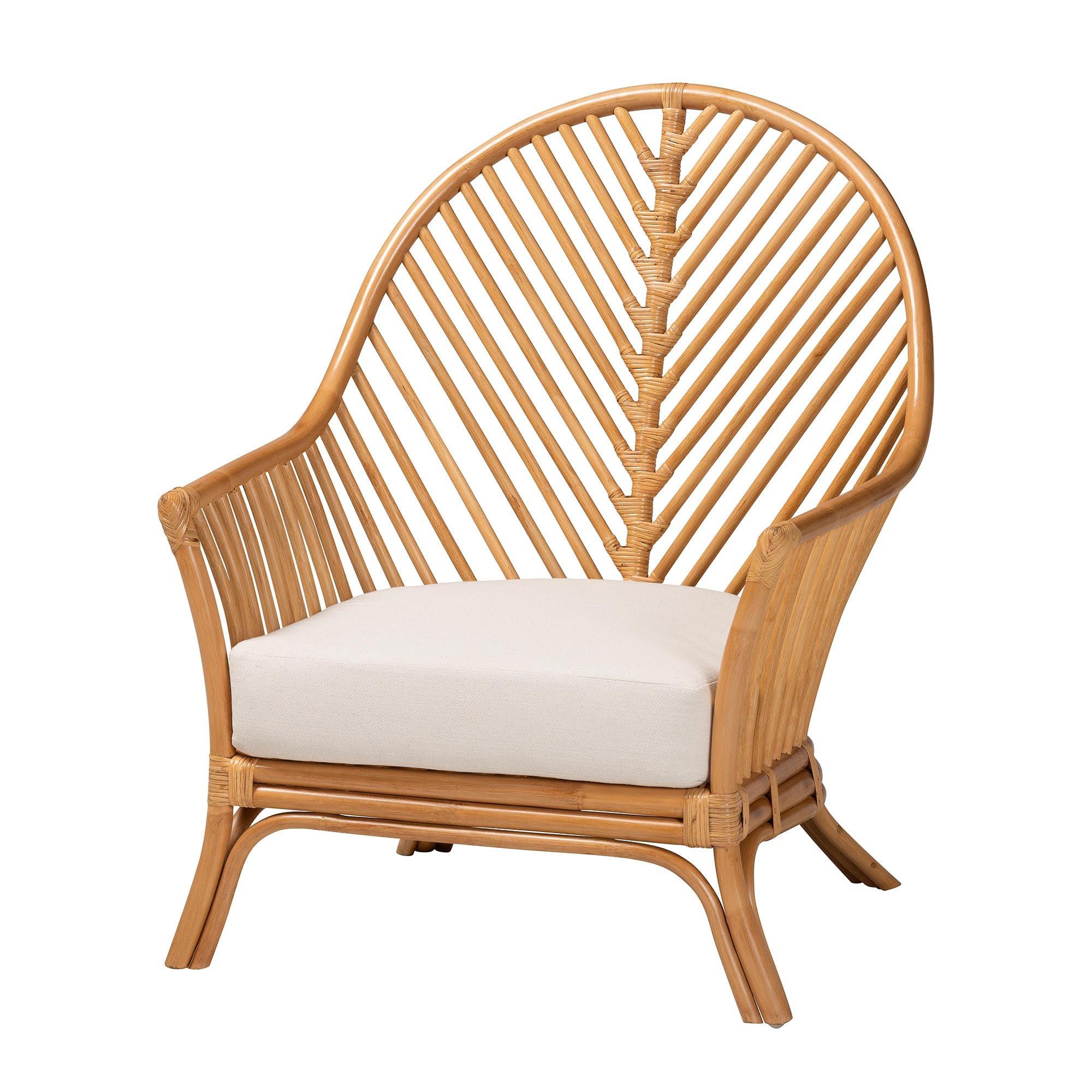 bali & pari Lisabon Bohemian Light Honey Rattan Arm Chair