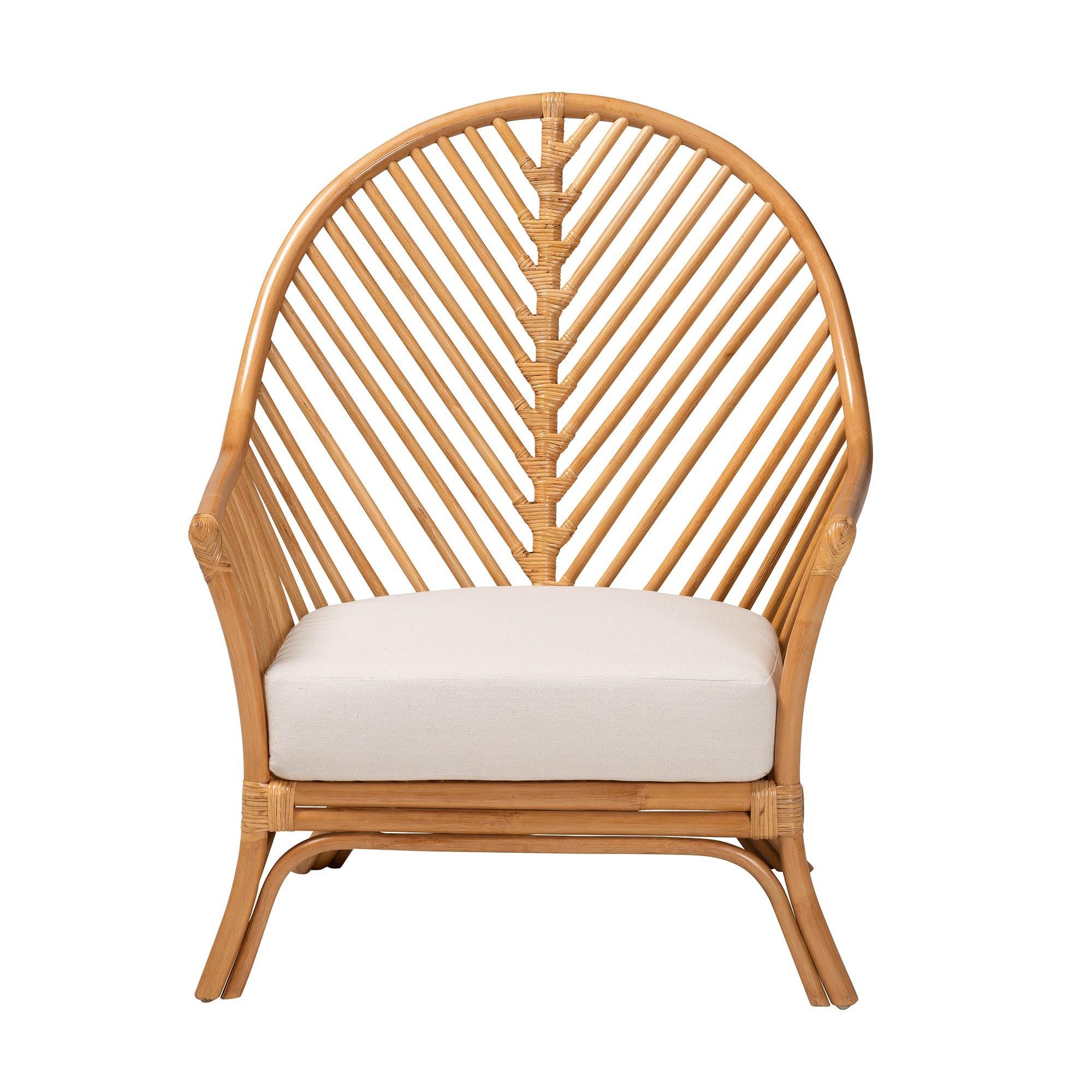 bali & pari Lisabon Bohemian Light Honey Rattan Arm Chair