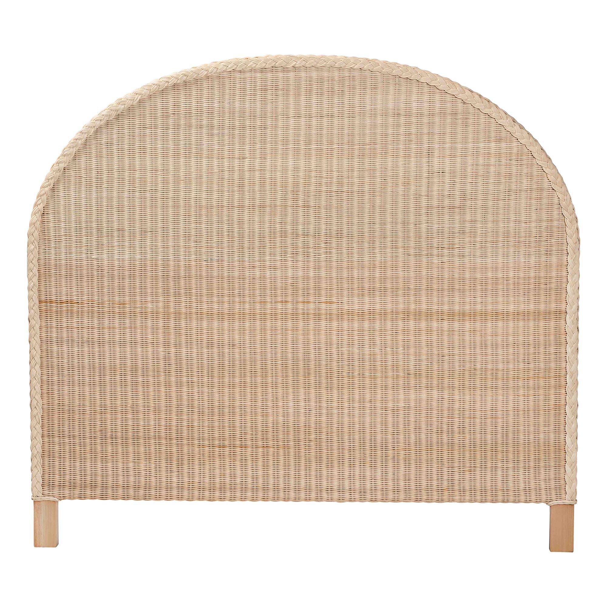 bali & pari Lanica Japandi Sun Bleached Rattan Standalone Headboard