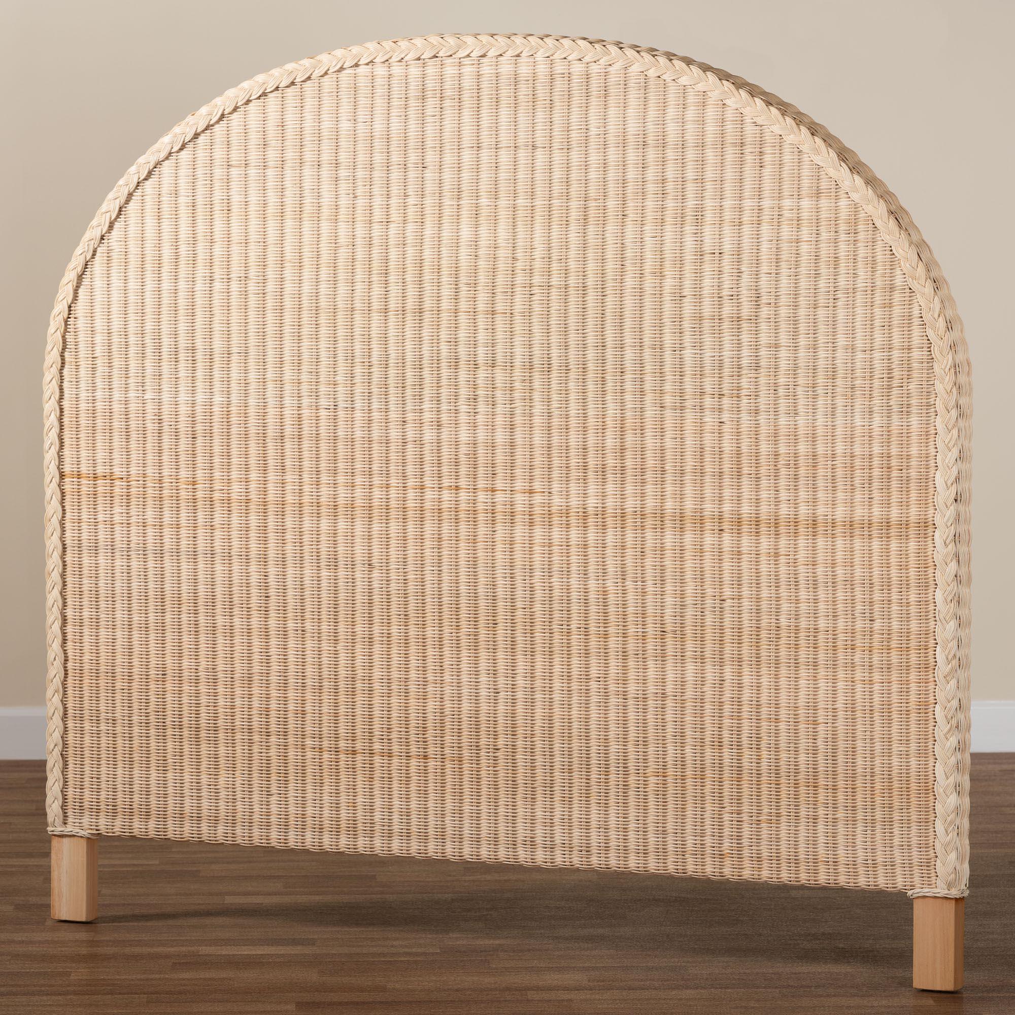 bali & pari Lanica Japandi Sun Bleached Rattan Standalone Headboard