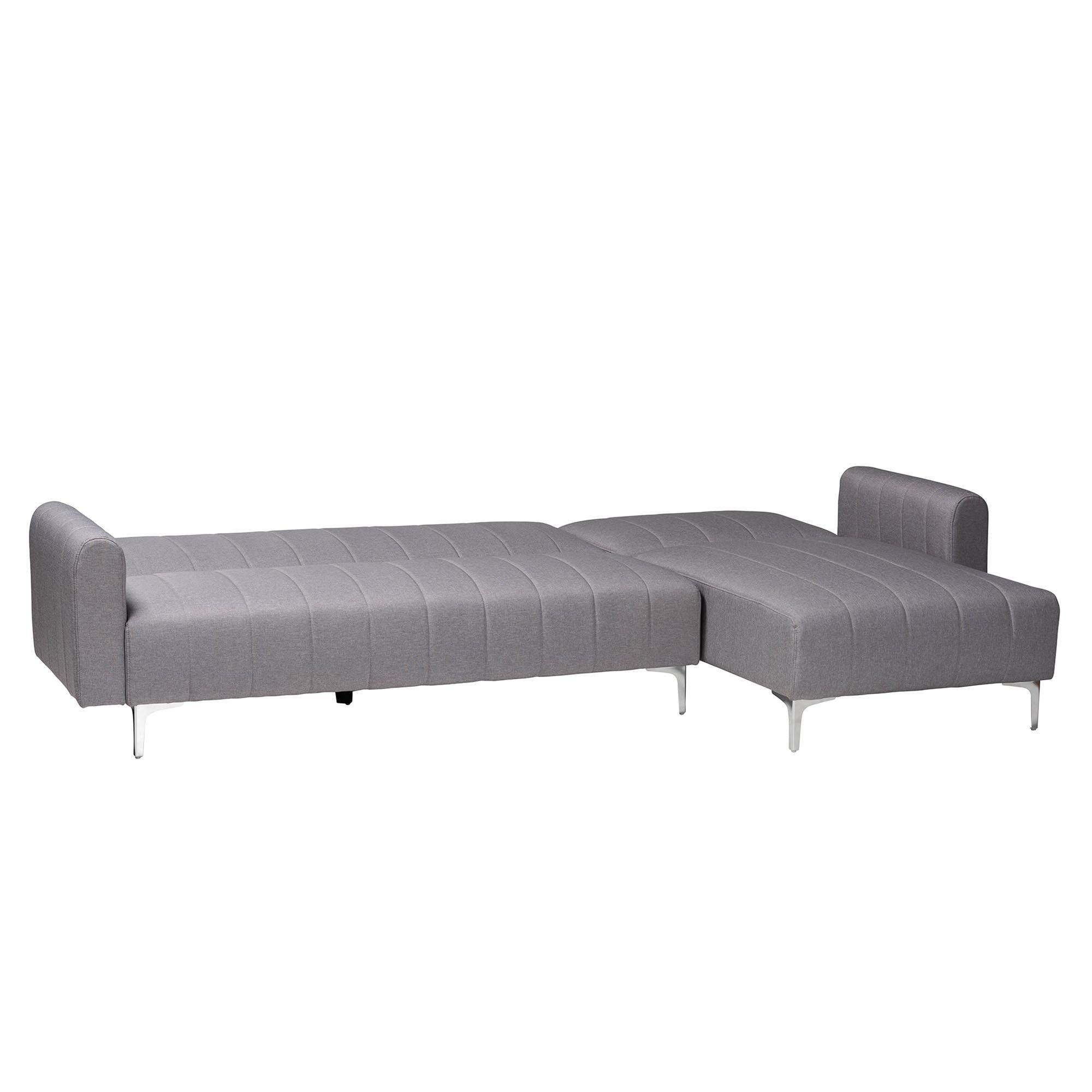 Lanoma Contemporary Slate Fabric Upholstered Convertible Sleeper Sofa