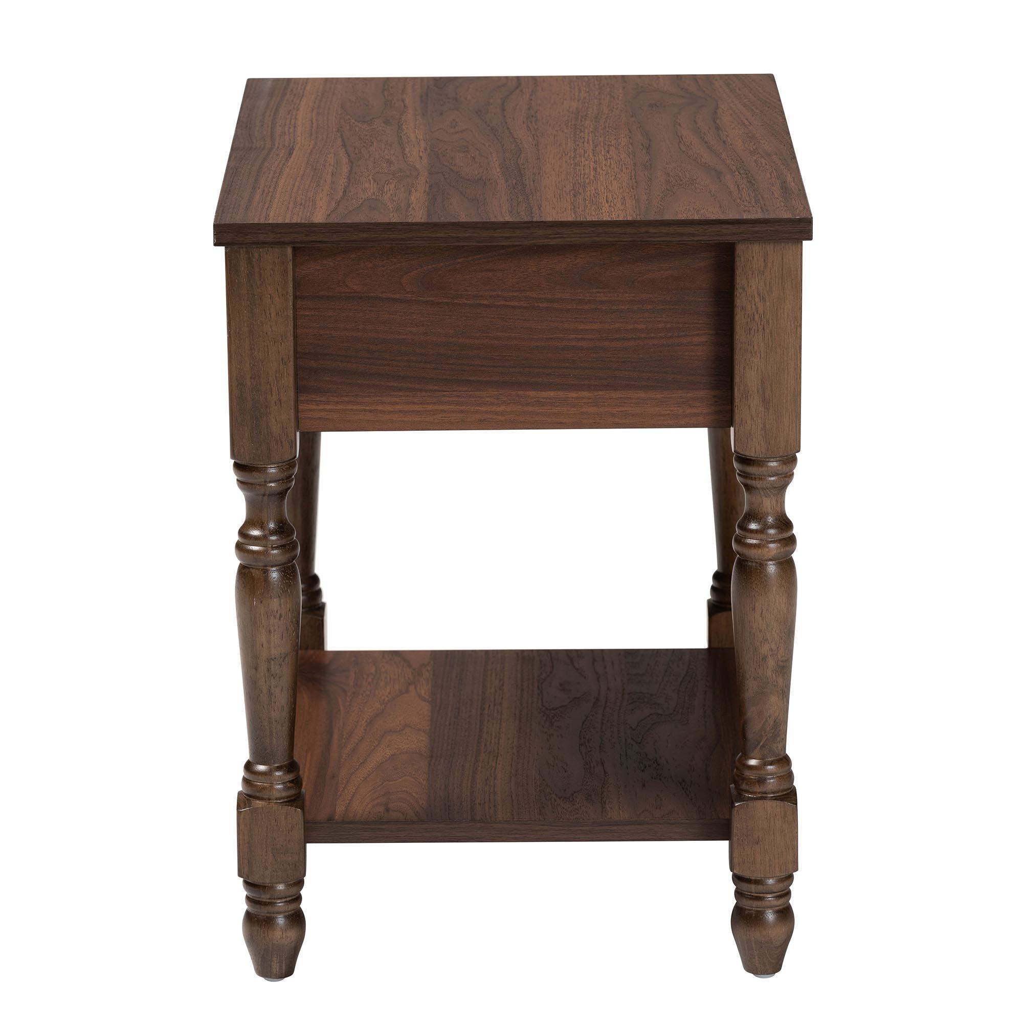 Roden Transitional Nightstand with Rattan