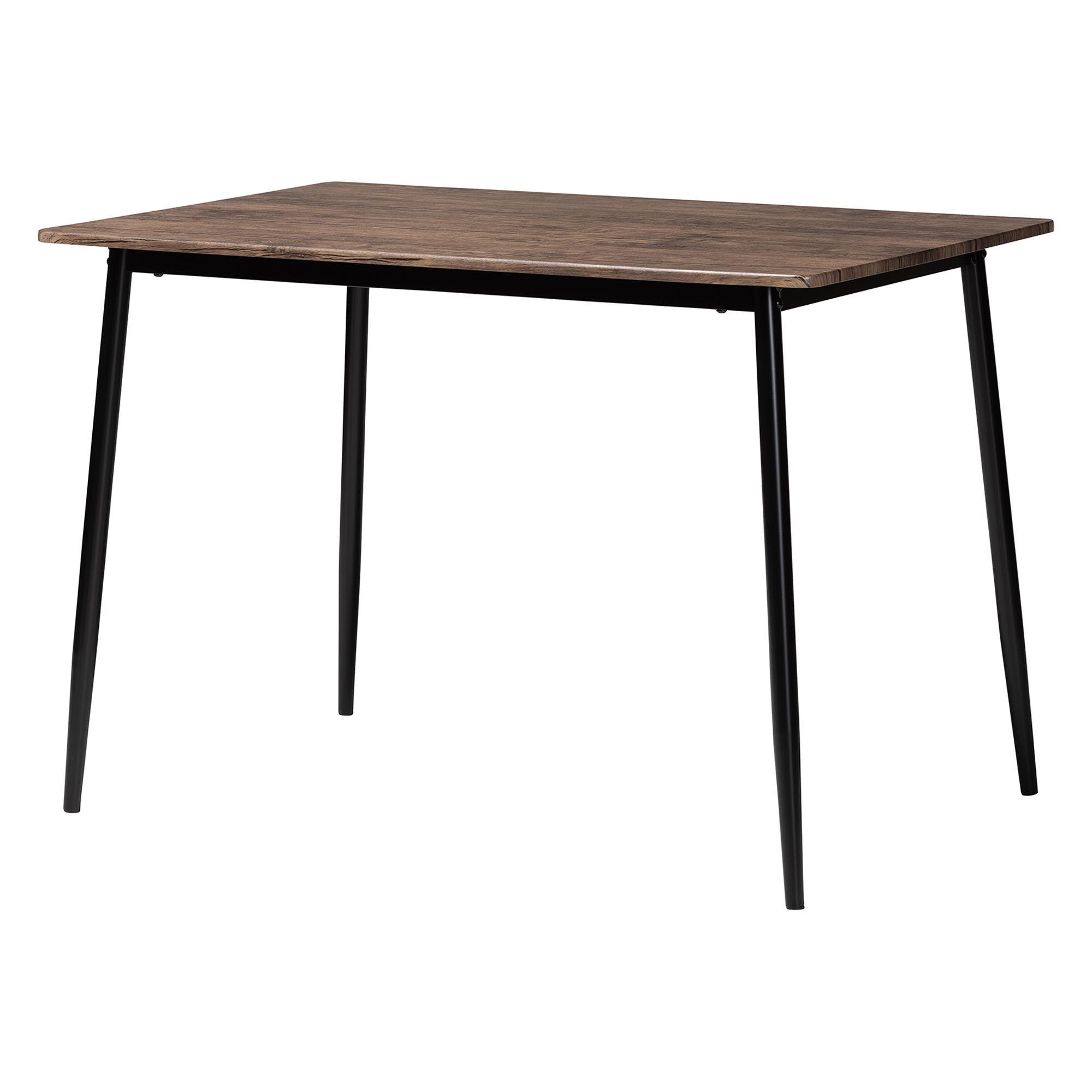 Arnold Modern Industrial Fabric and Metal Dining Set