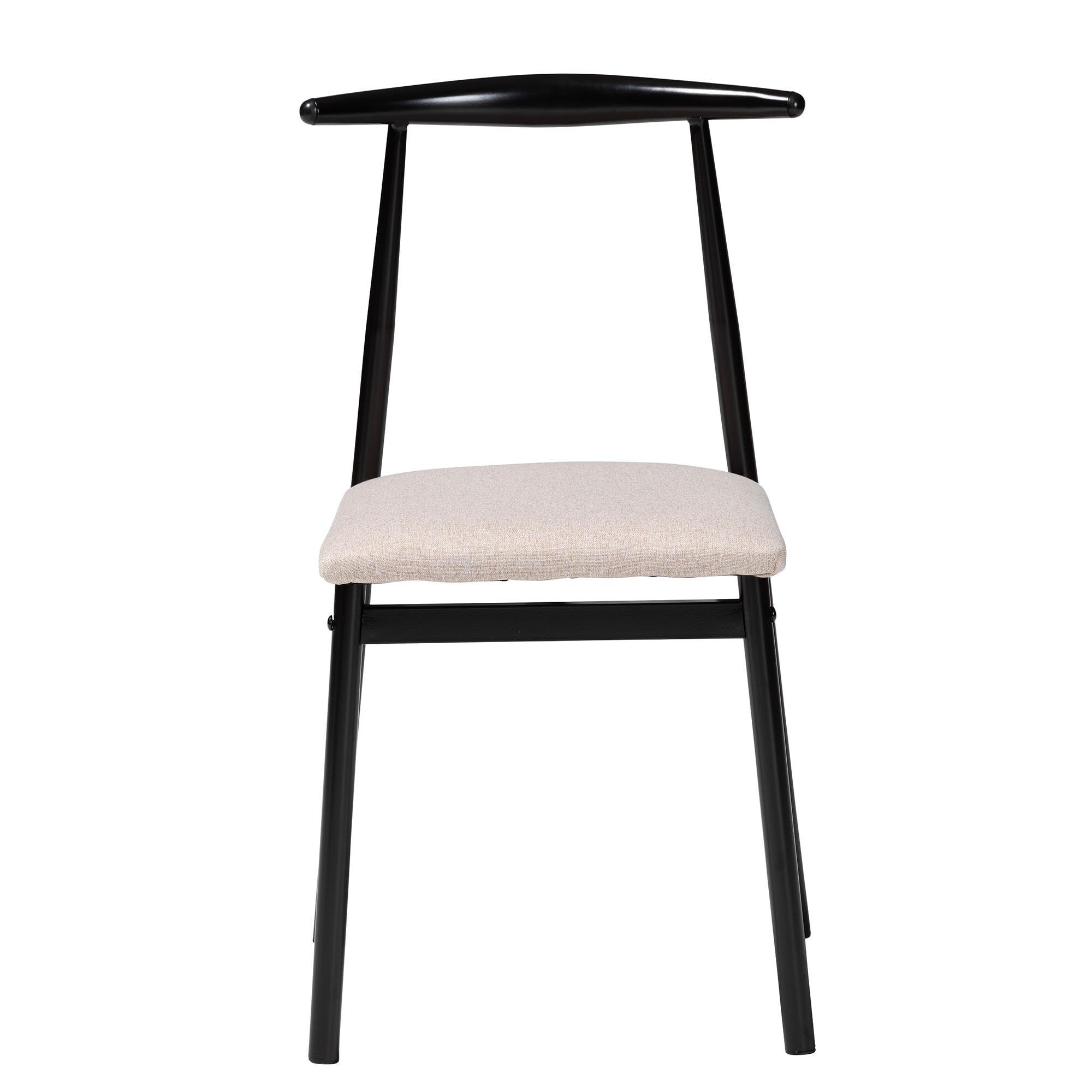 Arnold Modern Industrial Fabric and Metal Dining Chair