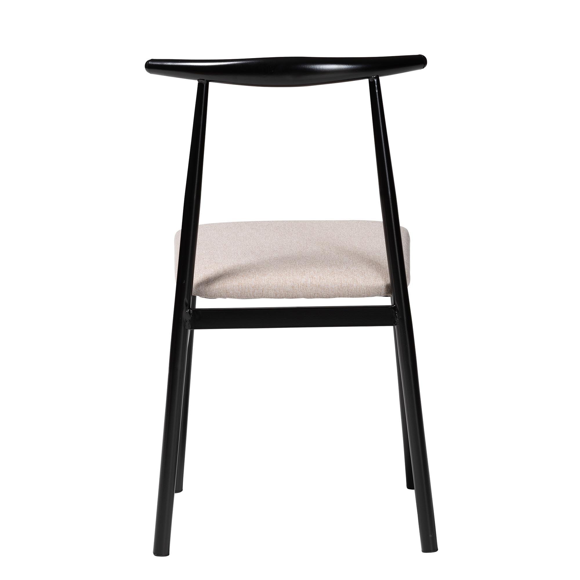 Arnold Modern Industrial Fabric and Metal Dining Chair