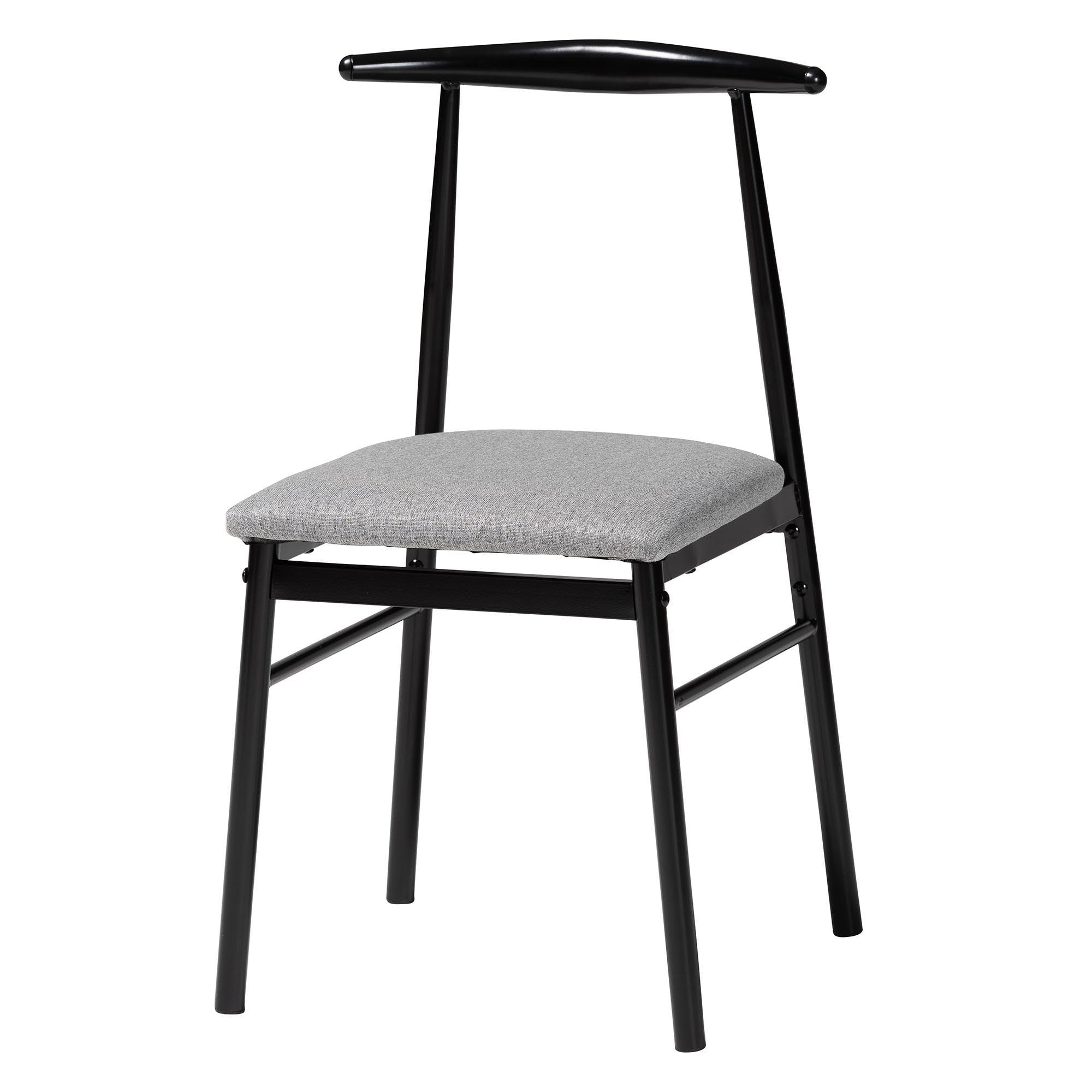 Arnold Modern Industrial Fabric and Metal Dining Set