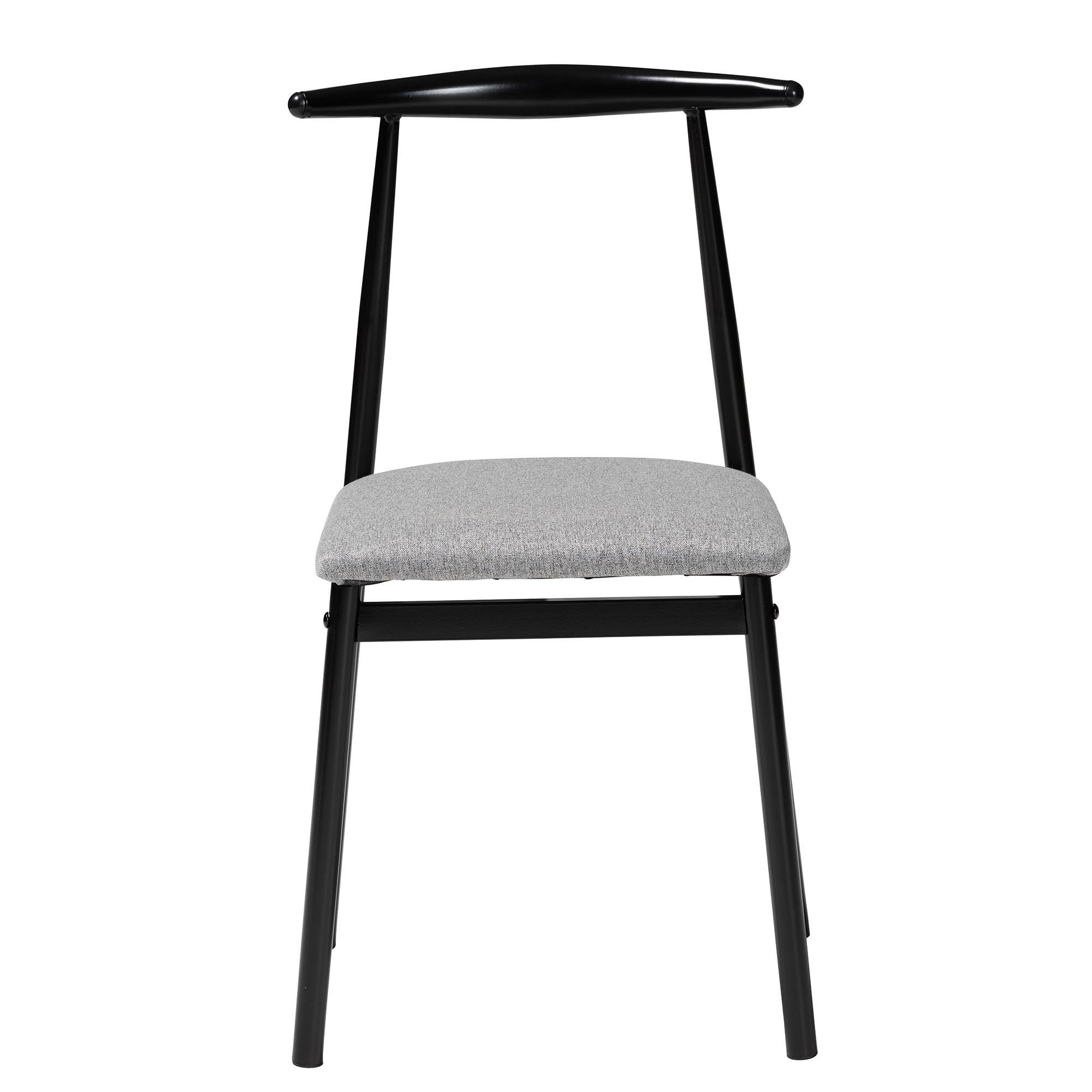 Arnold Modern Industrial Fabric and Metal Dining Chair