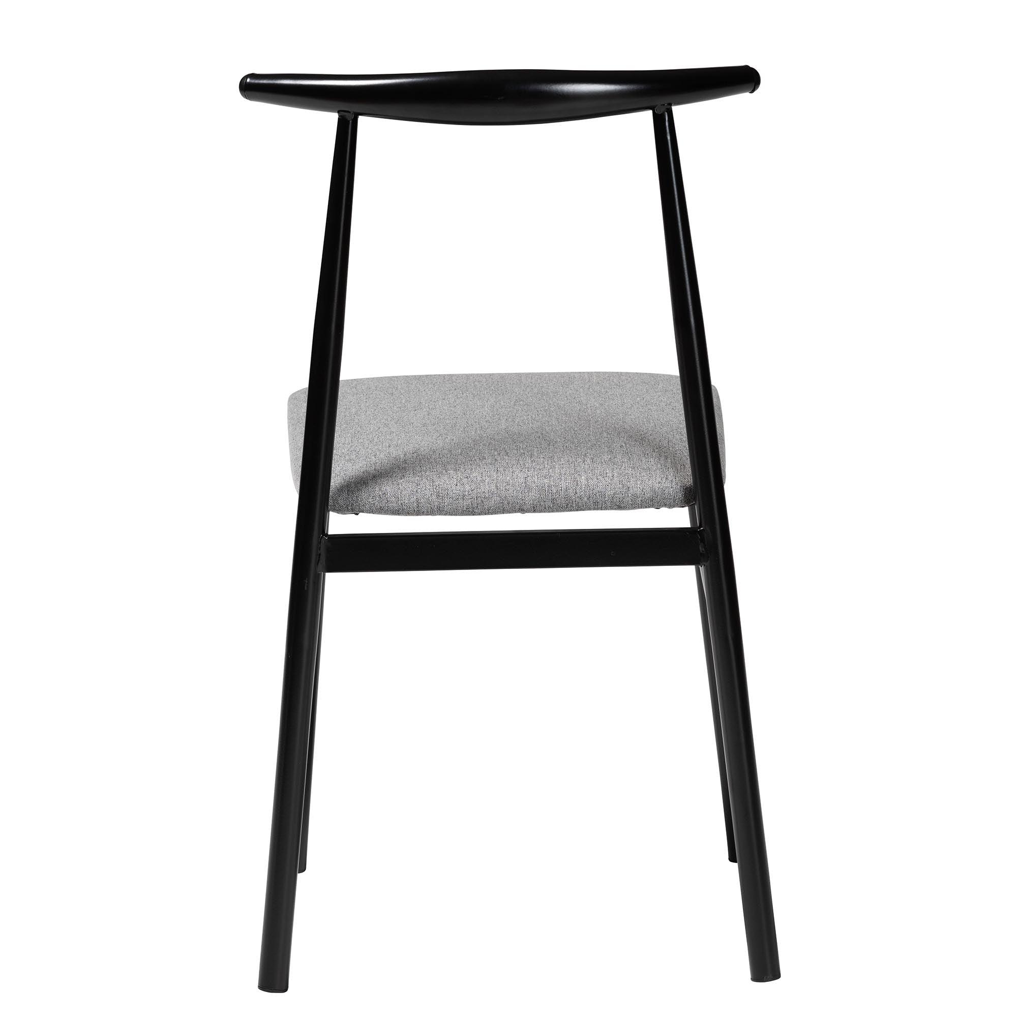 Arnold Modern Industrial Fabric and Metal Dining Chair