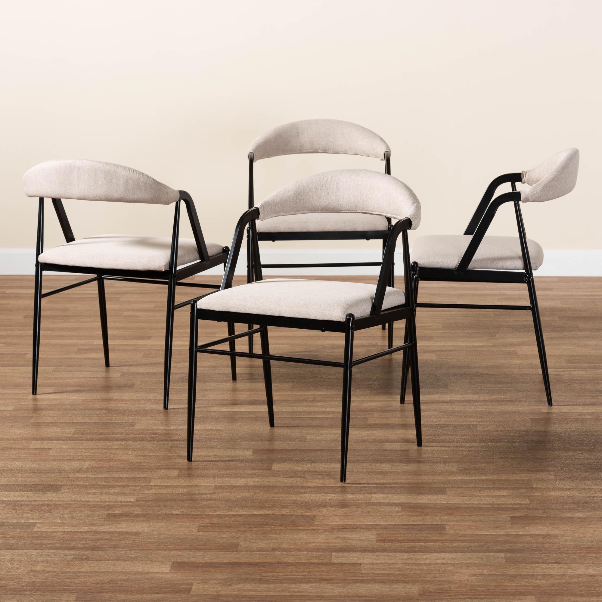 Orrin Modern Industrial Fabric and Metal Dining Chair