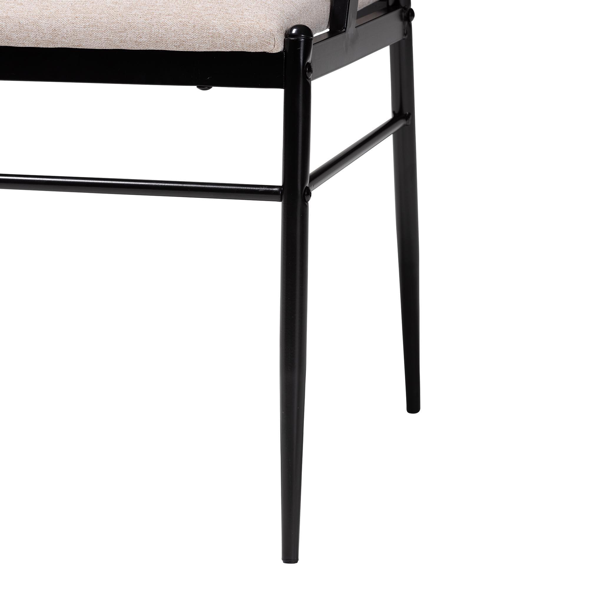 Orrin Modern Industrial Fabric and Metal Dining Set