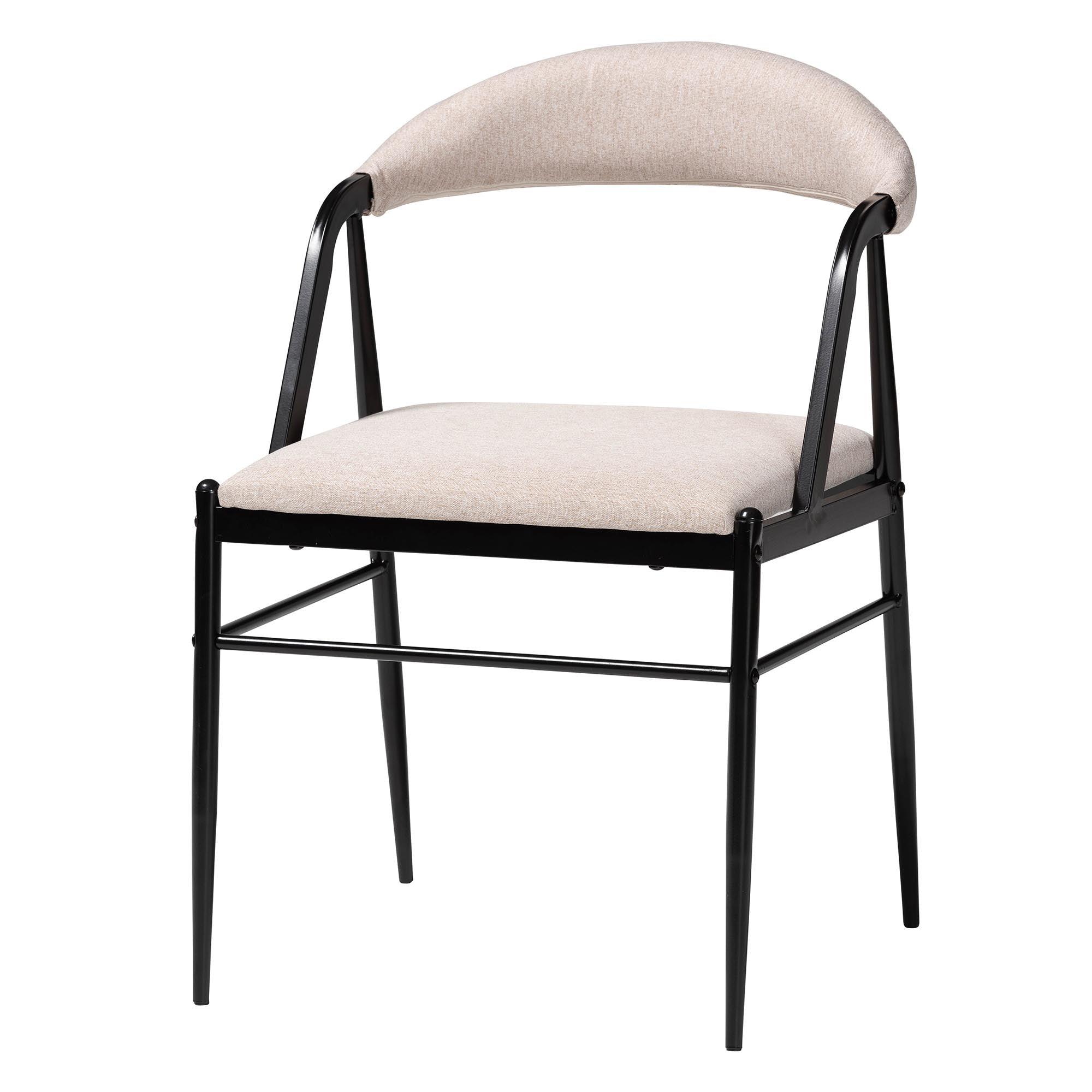 Orrin Modern Industrial Fabric and Metal Dining Chair