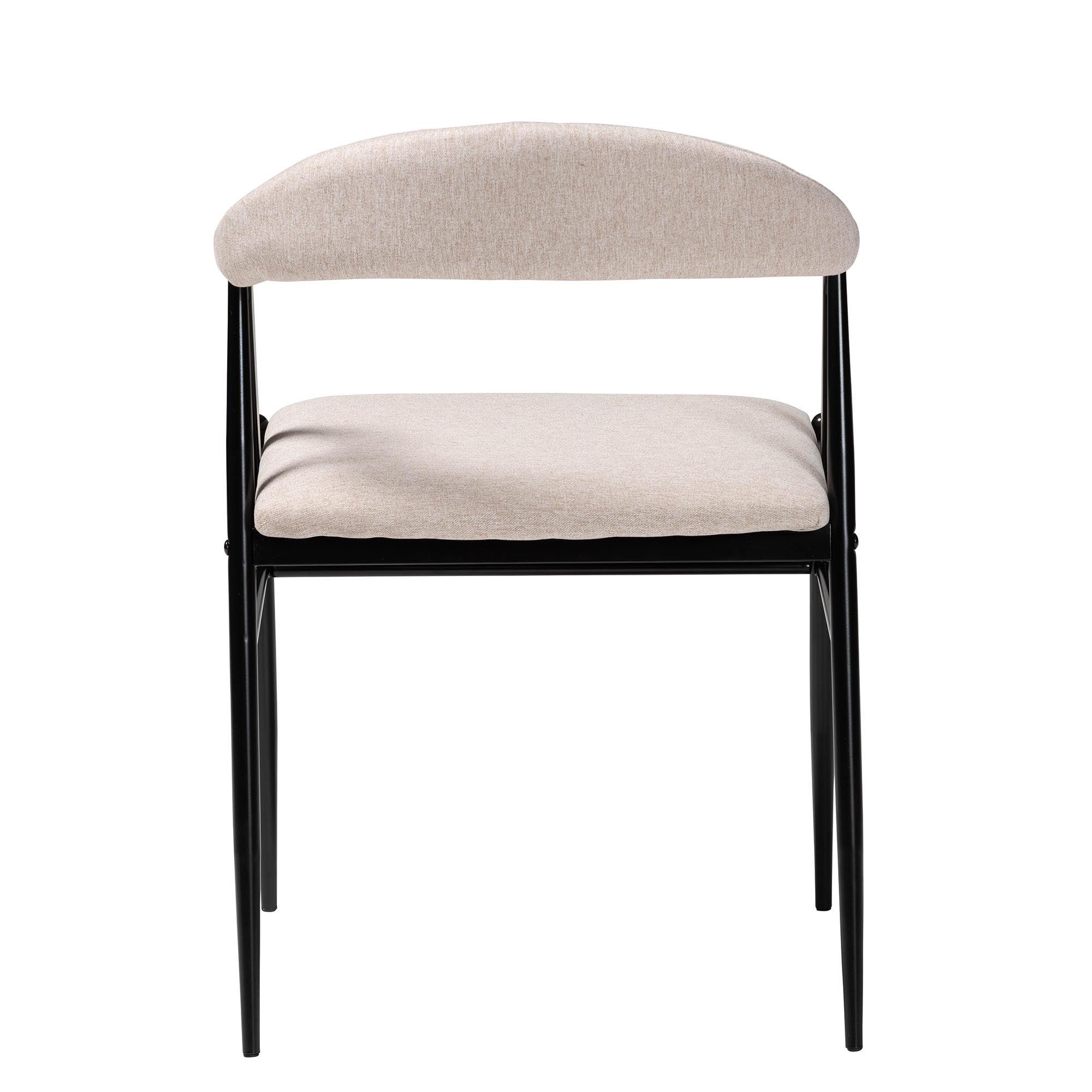 Orrin Modern Industrial Fabric and Metal Dining Chair