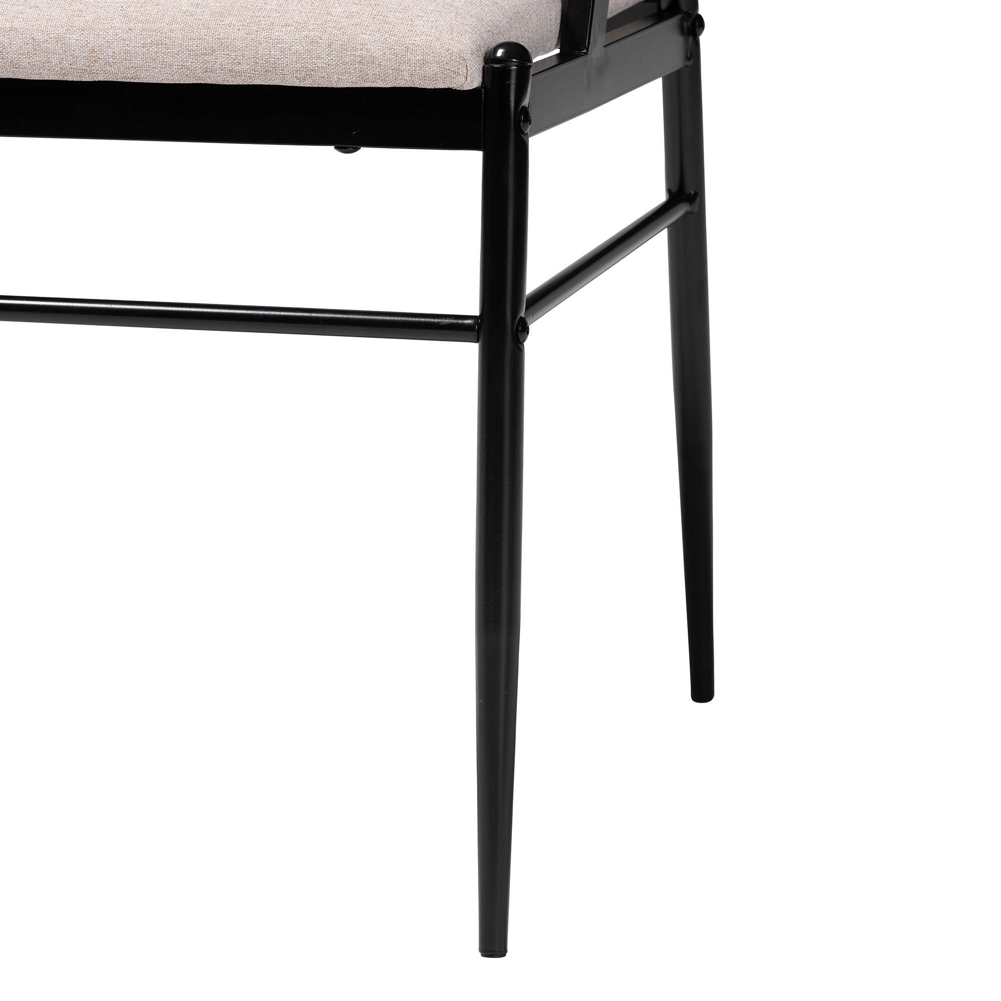 Orrin Modern Industrial Fabric and Metal Dining Chair