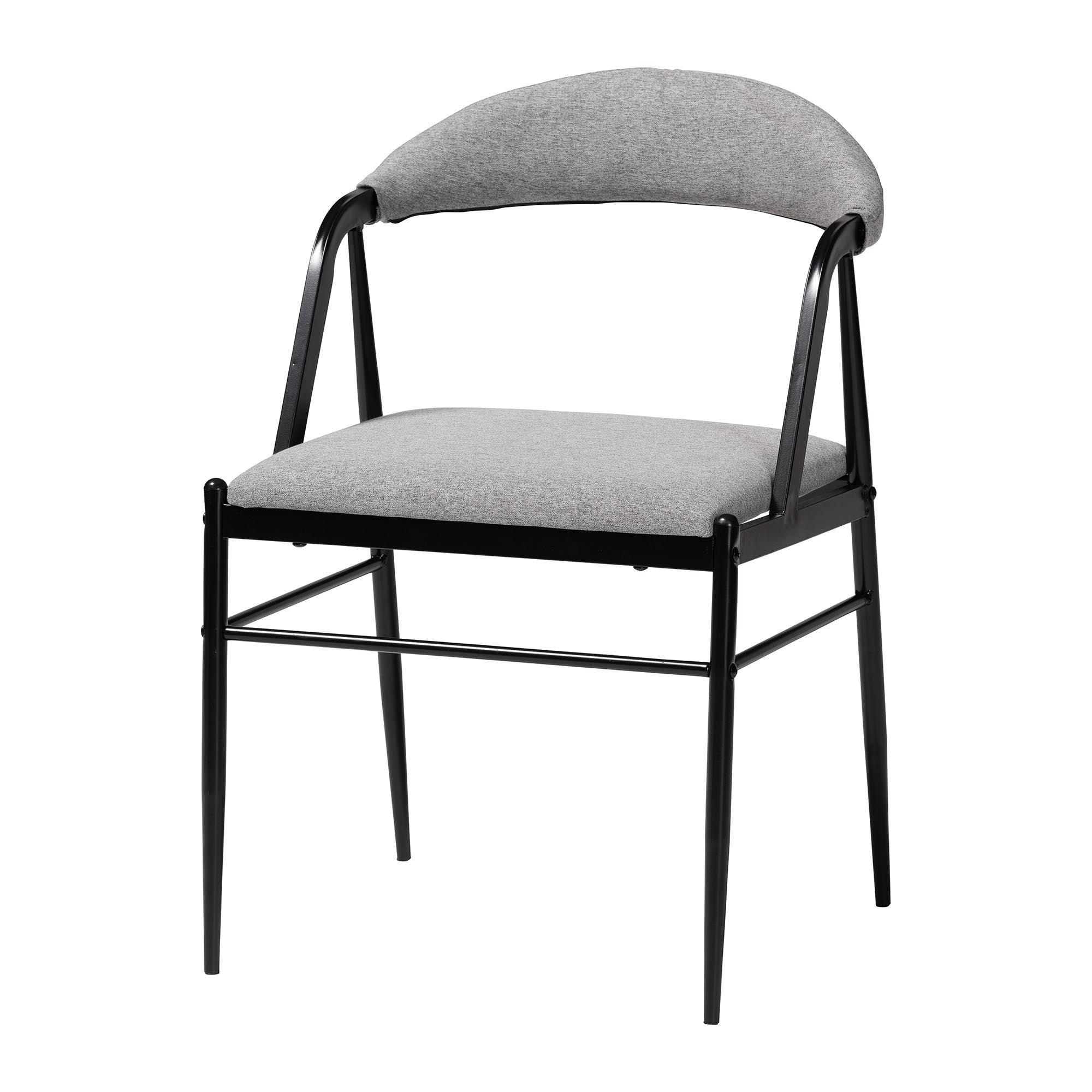 Orrin Modern Industrial Fabric and Metal Dining Set