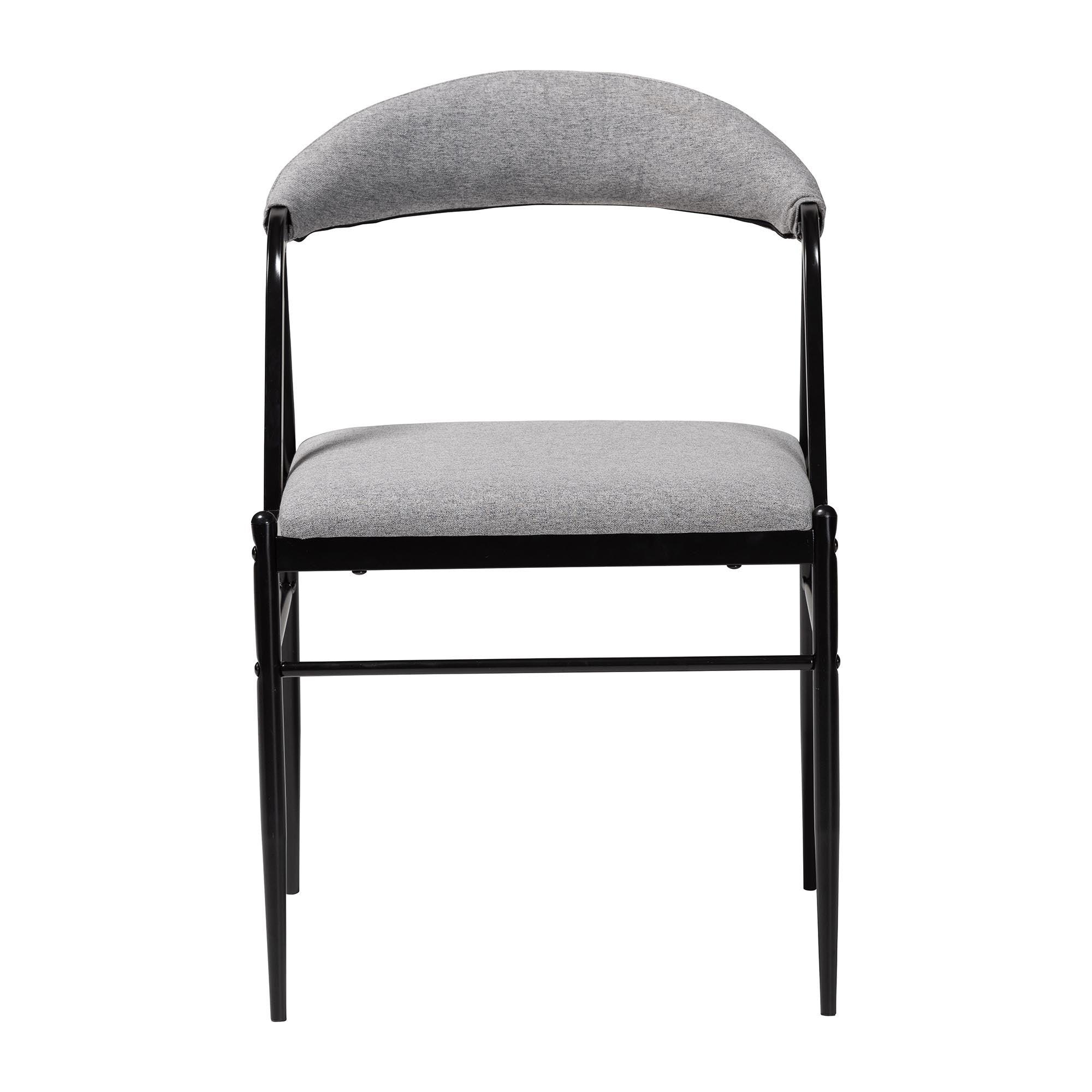 Orrin Modern Industrial Fabric and Metal Dining Chair