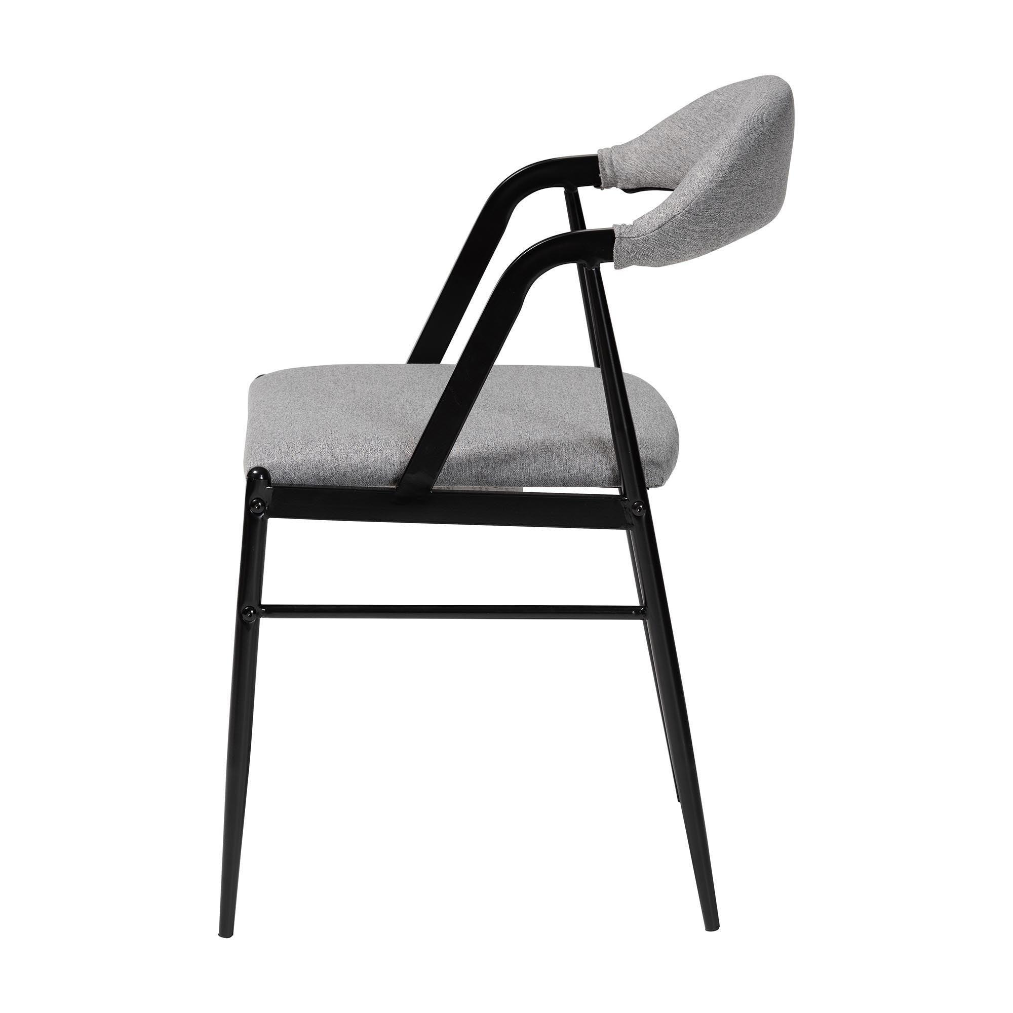 Orrin Modern Industrial Fabric and Metal Dining Chair