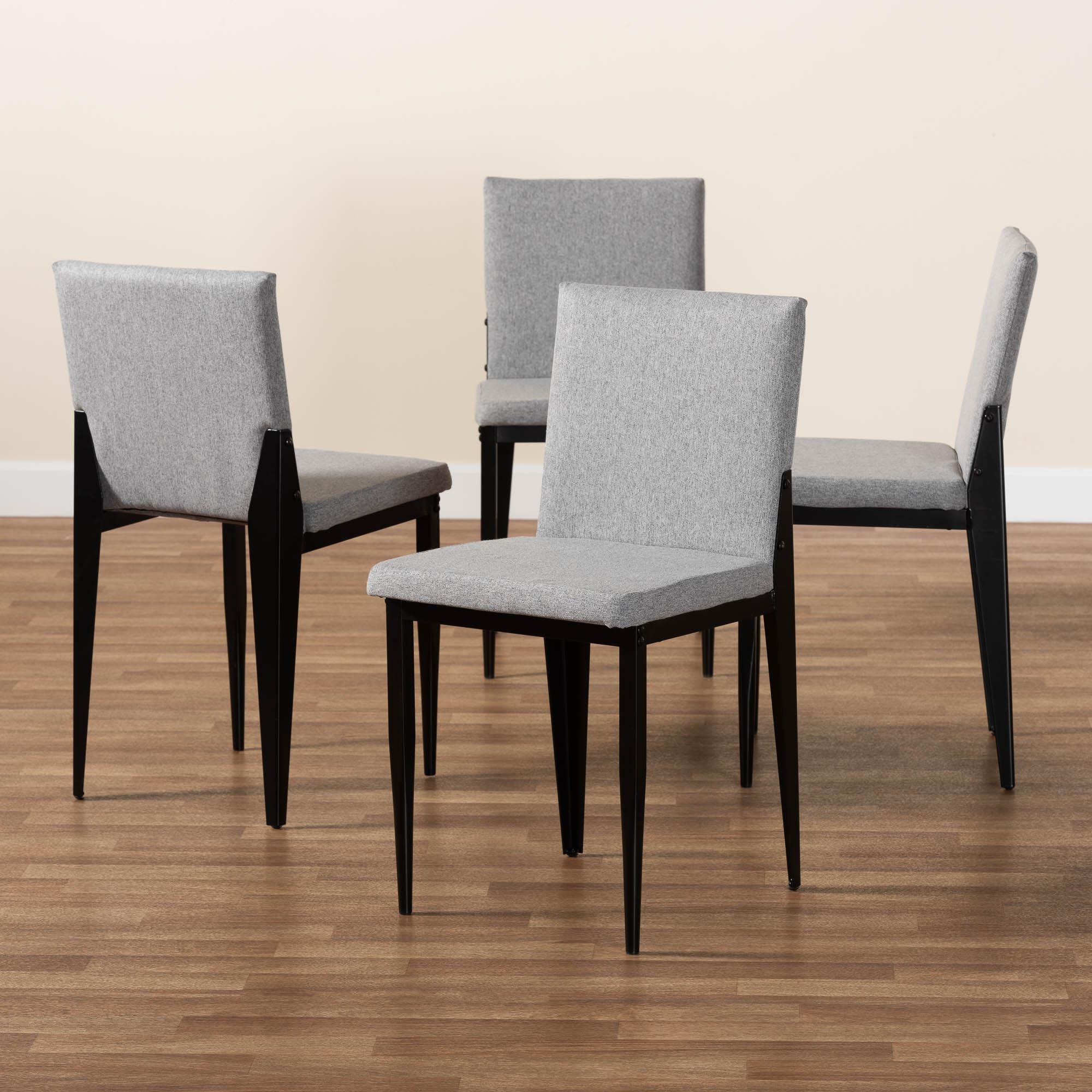 Bishop Industrial Fabric and Metal Dining Chair